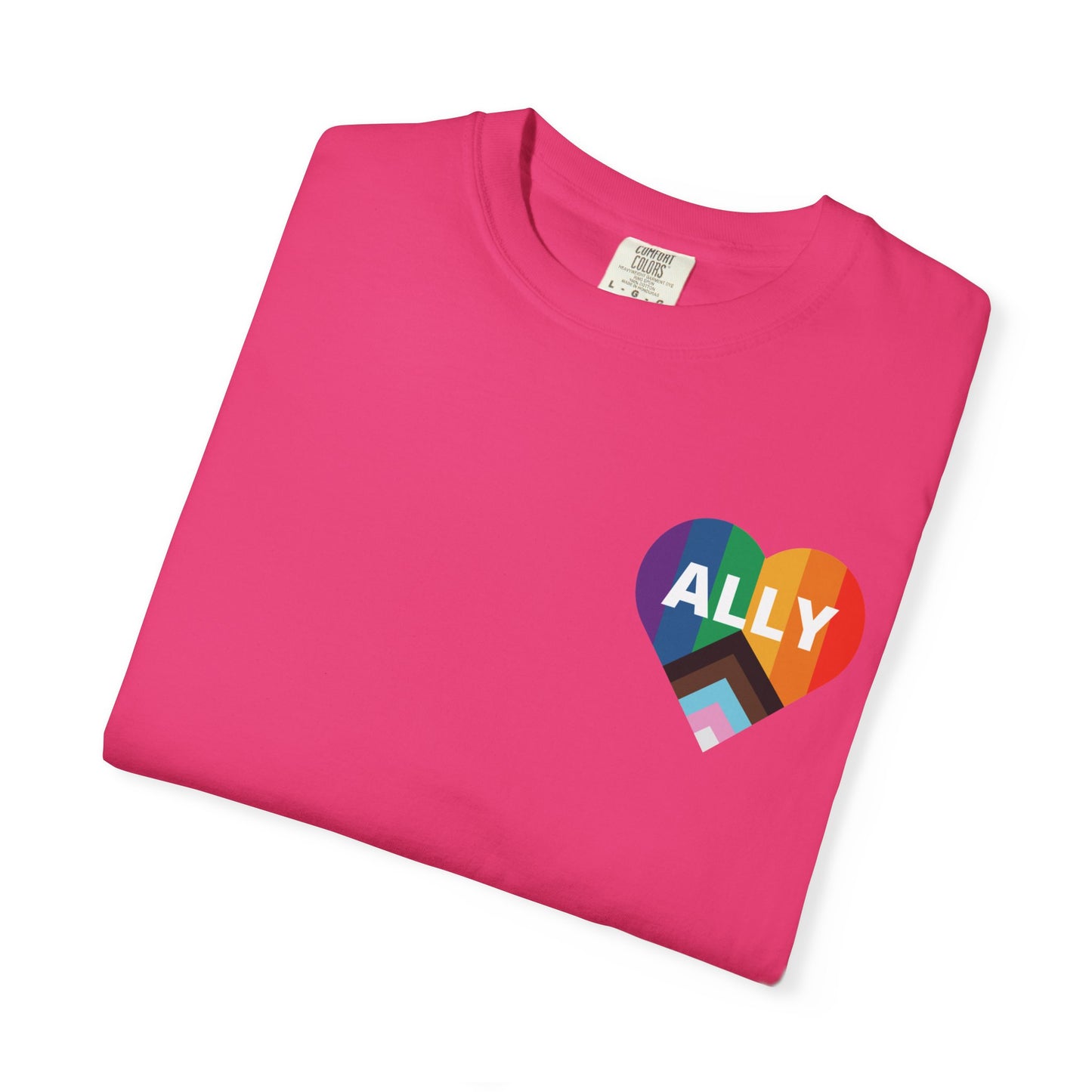 Inclusive Ally Heart T-Shirt, Pride Apparel, LGBTQ+ Support Shirt, Gift for Allies, Unisex T-Shirt, Colorful Heart Tee