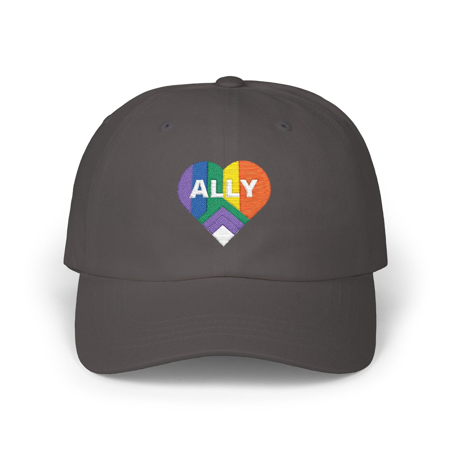 Pride Ally Classic Dad Cap, LGBTQ+ Hat, Adjustable Cap, Summer Accessory, Gift for Allies, Casual Style, Outdoor Fashion