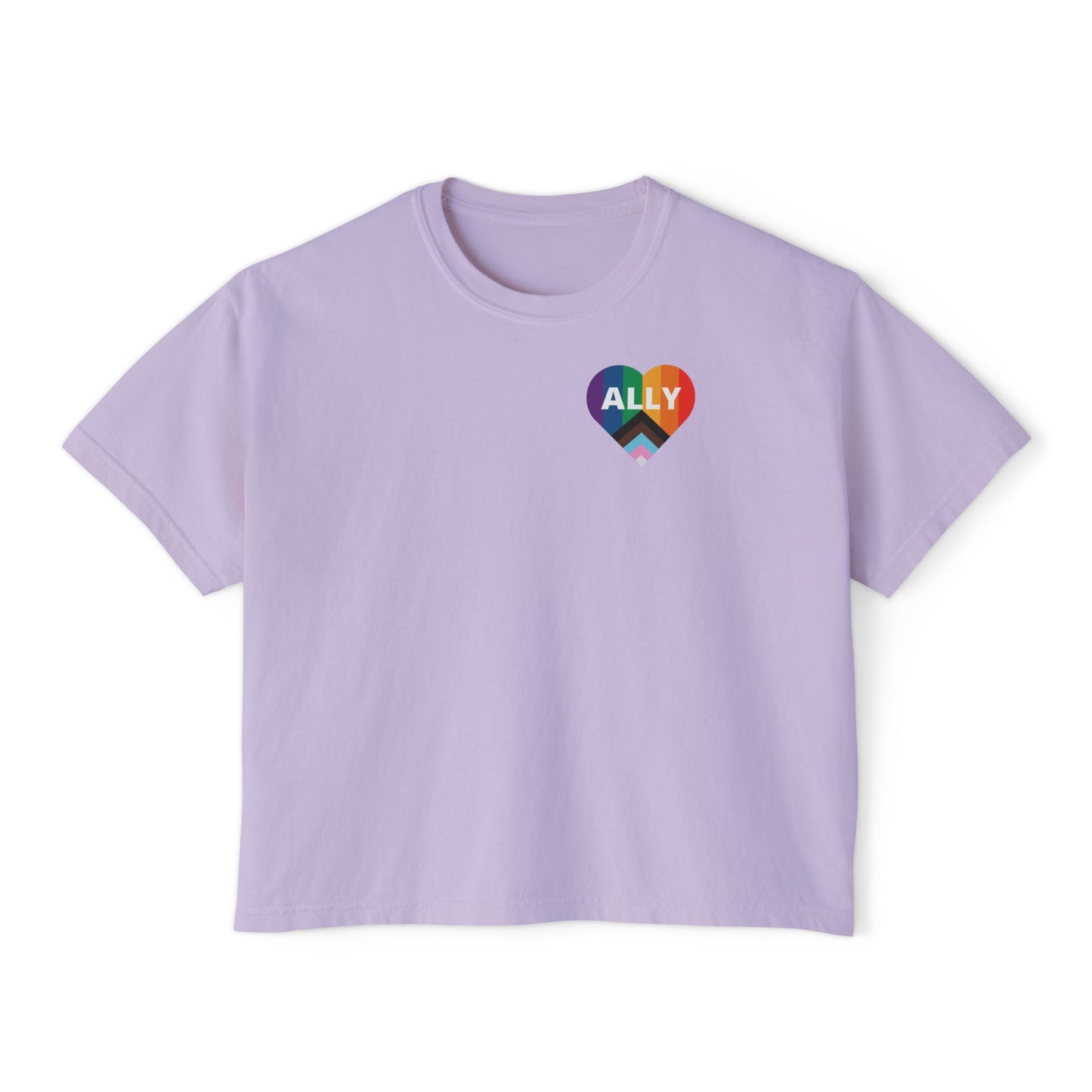 Pride Ally Boxy Tee - Feminine, Comfortable, LGBTQ+ Equality Wear, Gift for Allies, Pride Month Celebration, Casual Everyday Wear