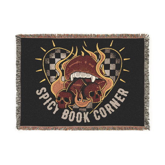 Spicy Boar Corner Woven Blanket | Retro