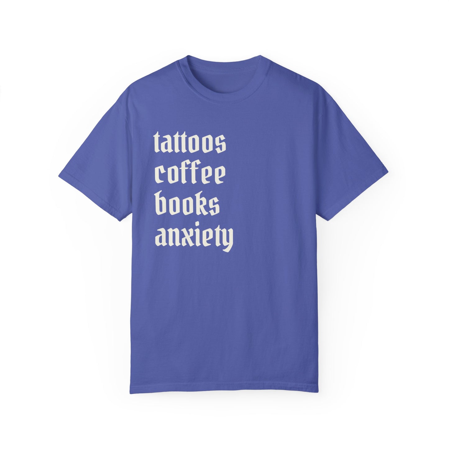 Tattoos coffee books anxiety