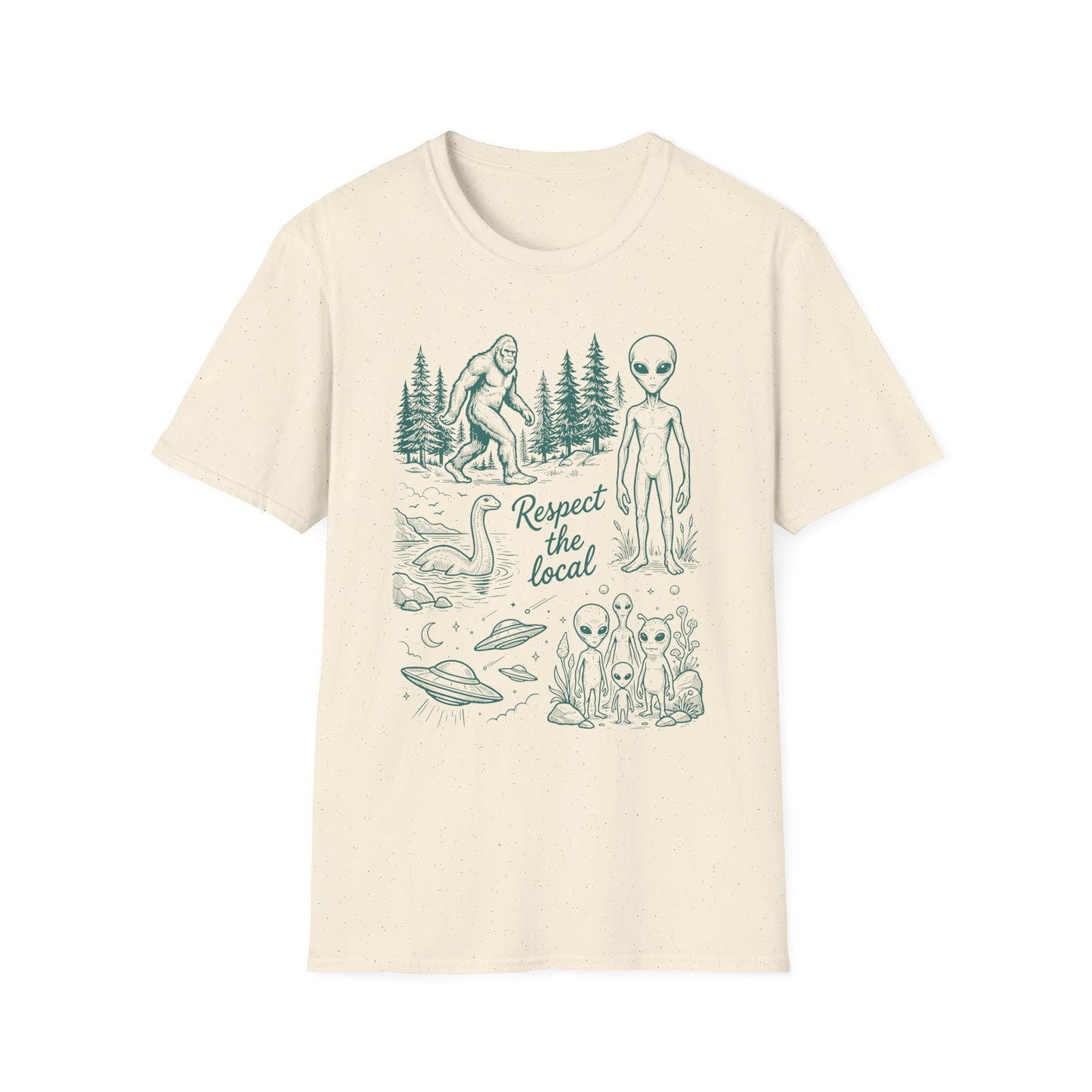 "Respect the Local" Sasquatch & Alien Graphic Tee