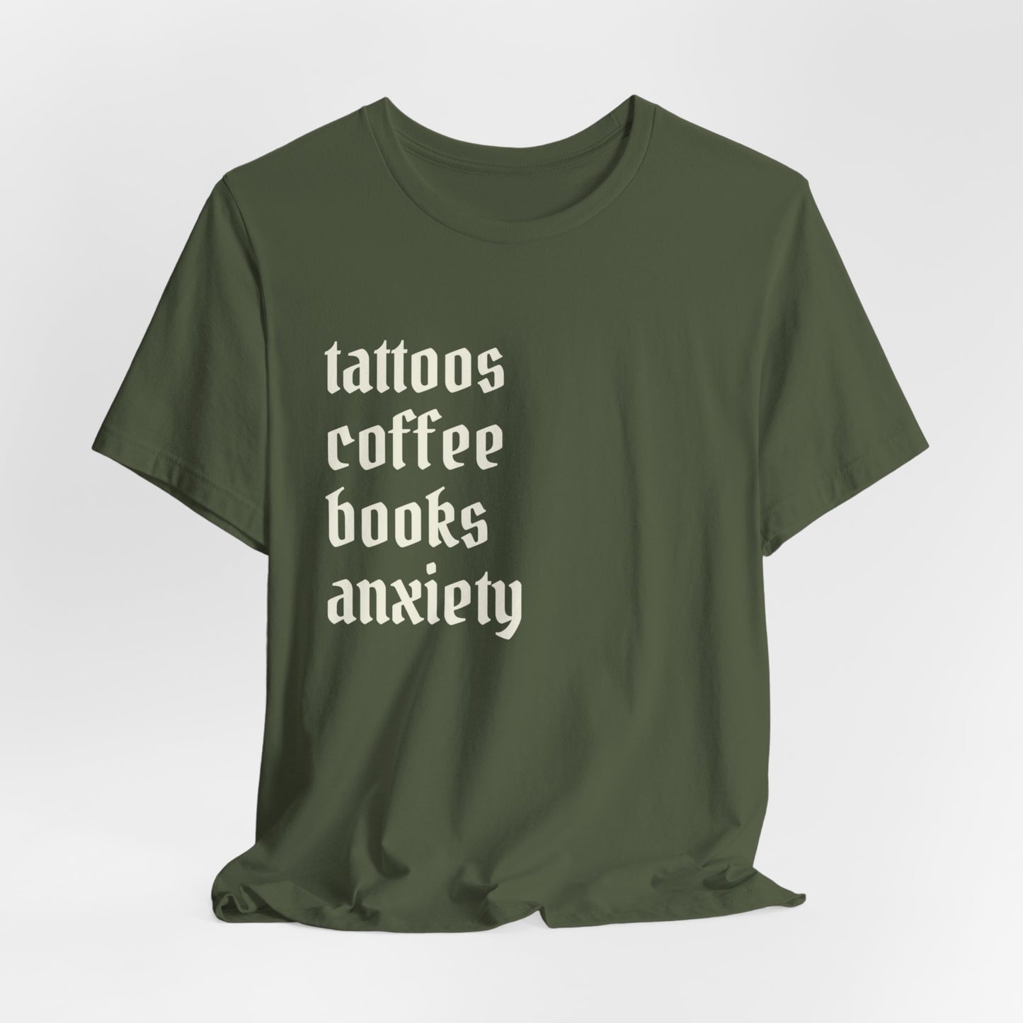 Tattoos coffee books anxiety