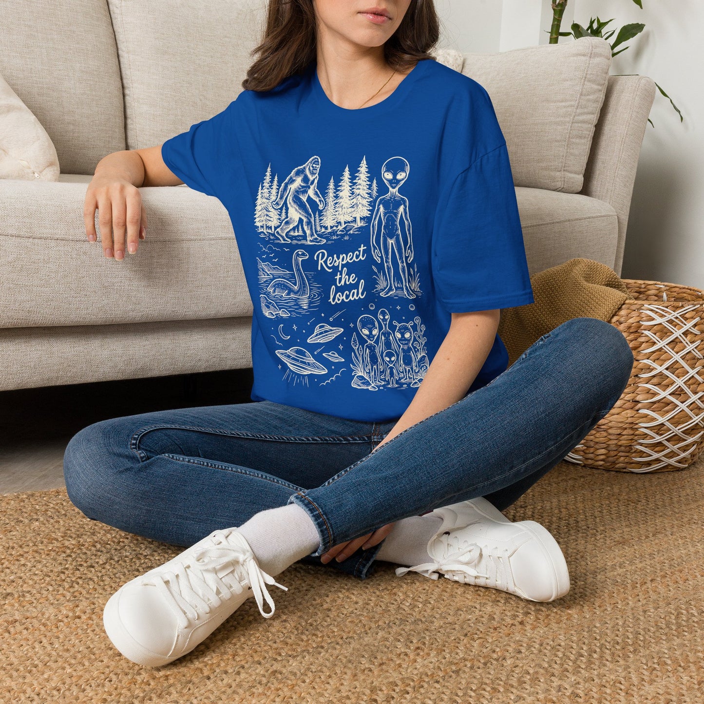 Respect the Local T-Shirt — Sasquatch, Aliens & Cryptid Graphic Tee