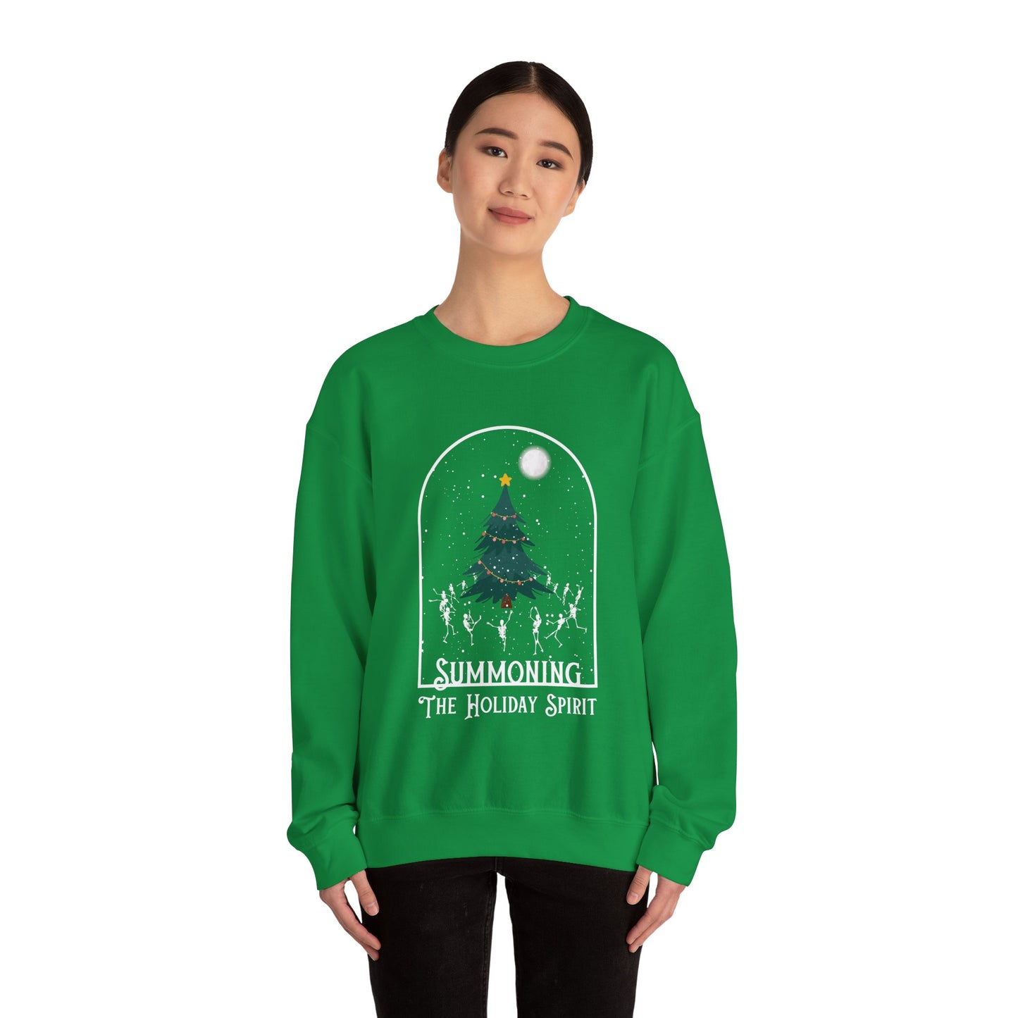 Summoning Holiday Spirit Gildan Crewneck Sweatshirt