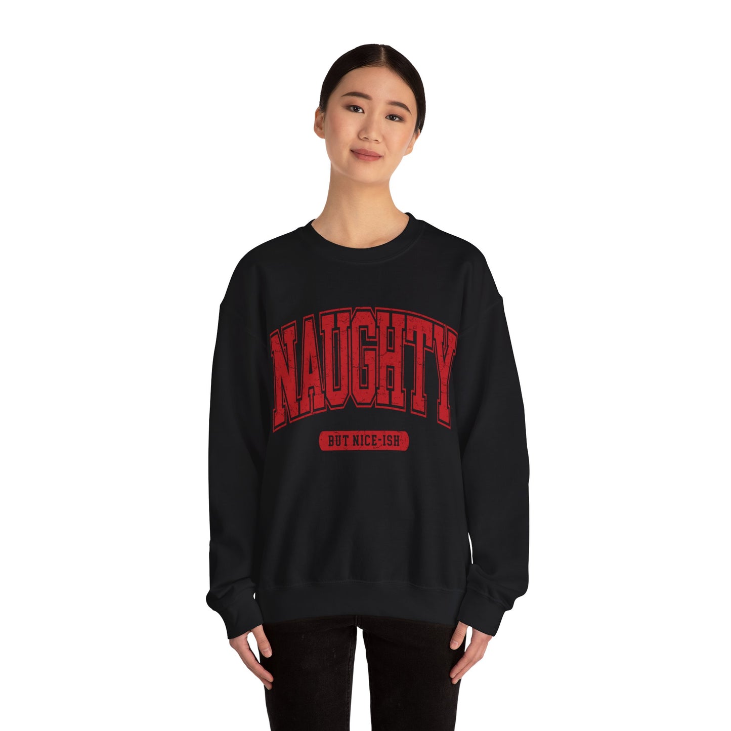 Naughty Gildan Crewneck Sweatshirt