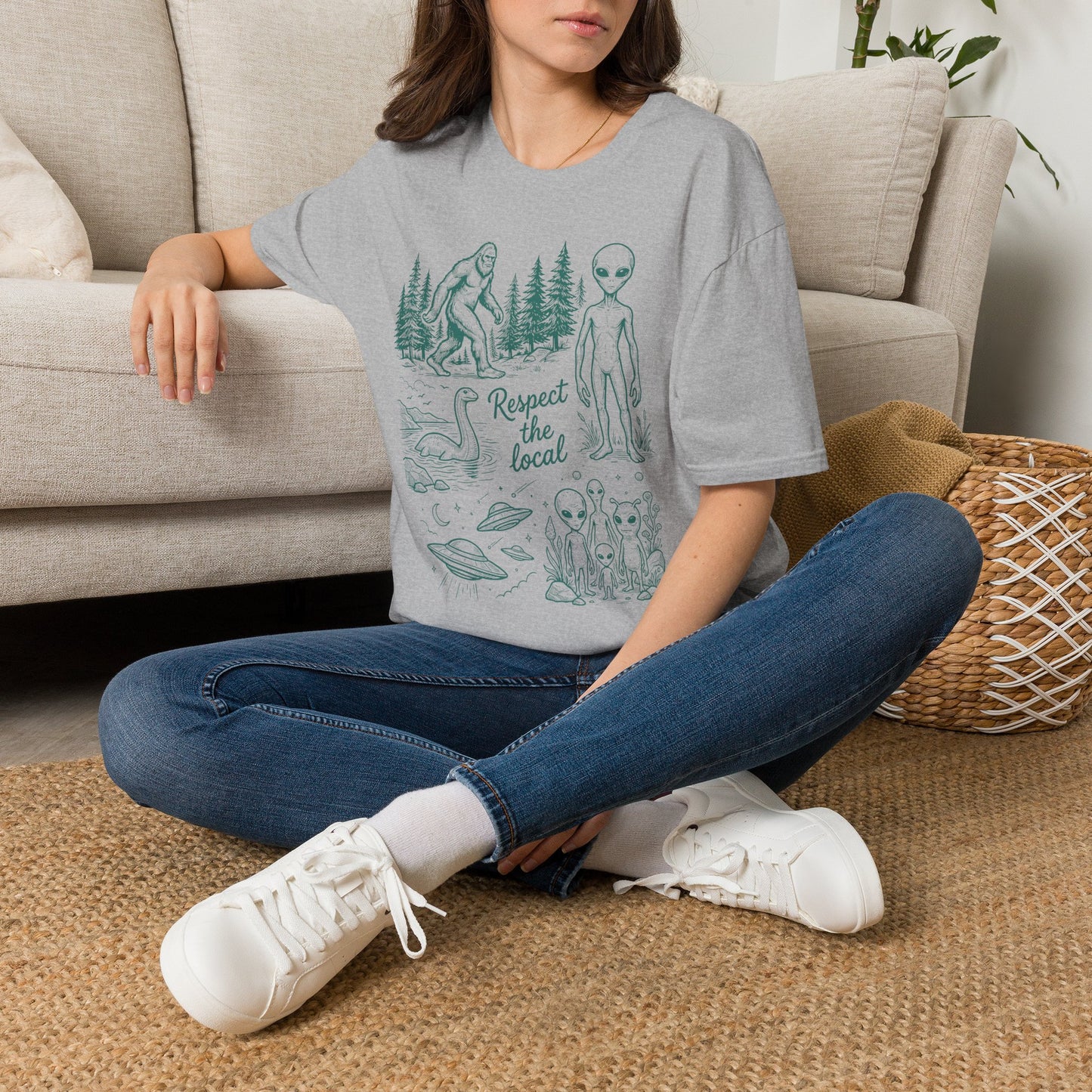 "Respect the Local" Sasquatch & Alien Graphic Tee
