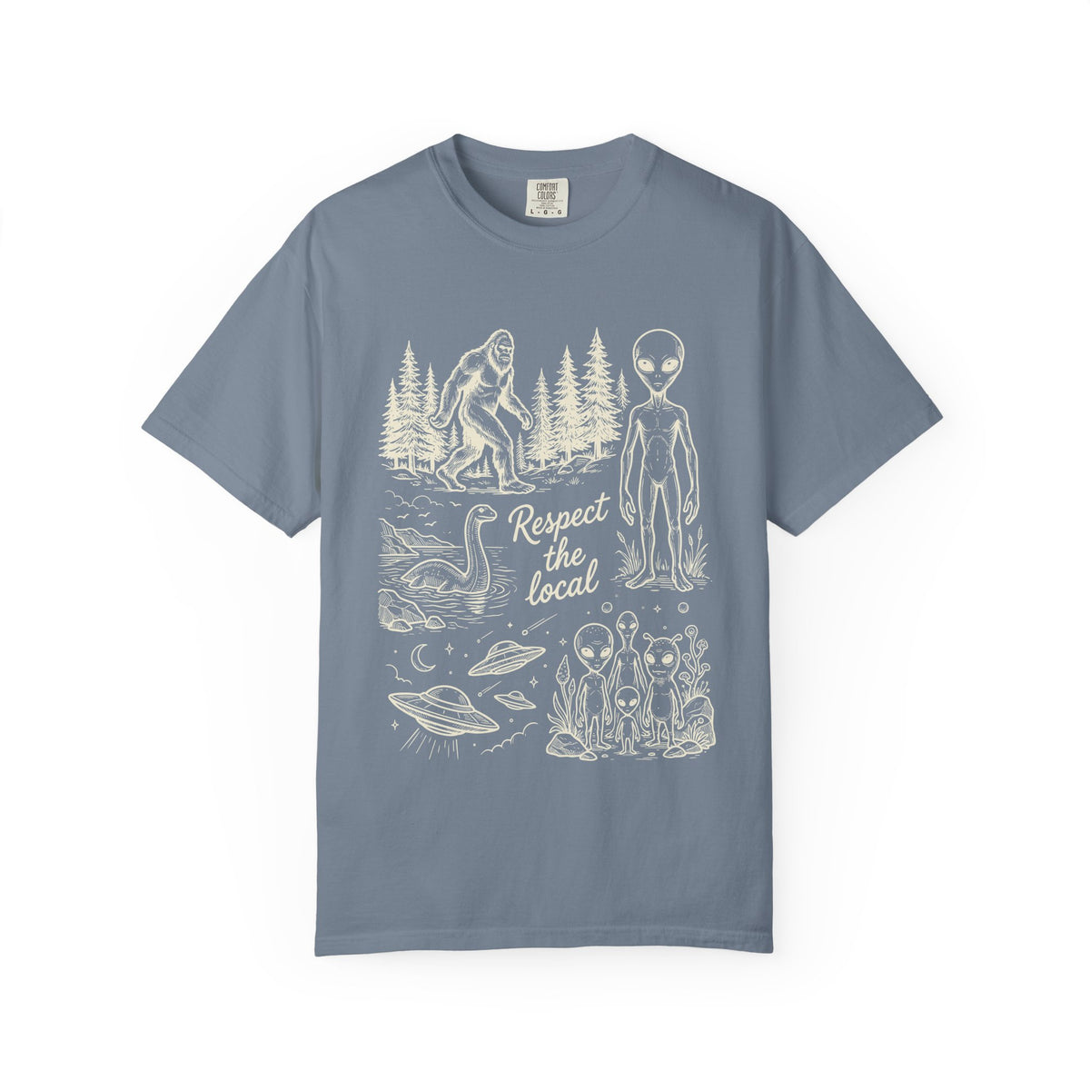 Respect the Locals Alien & Bigfoot Graphic T-Shirt
