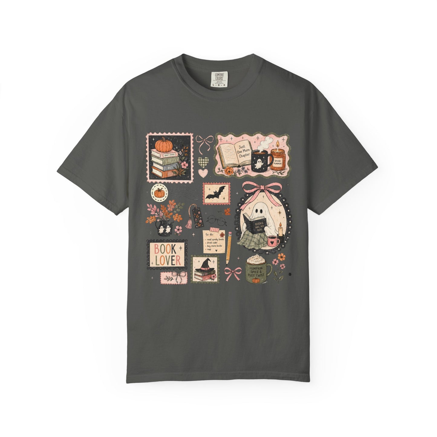 Book Lover ghostie Graphic T-Shirt