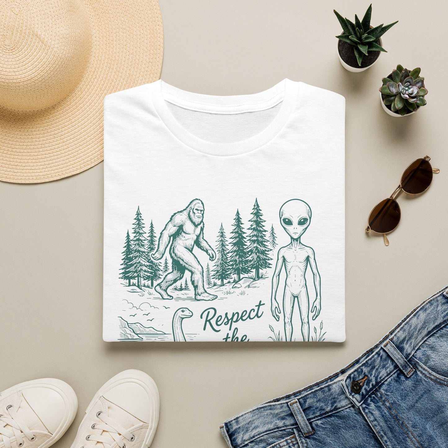 "Respect the Local" Sasquatch & Alien Graphic Tee