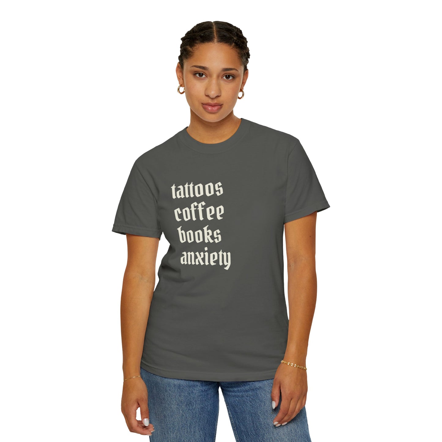 Tattoos coffee books anxiety