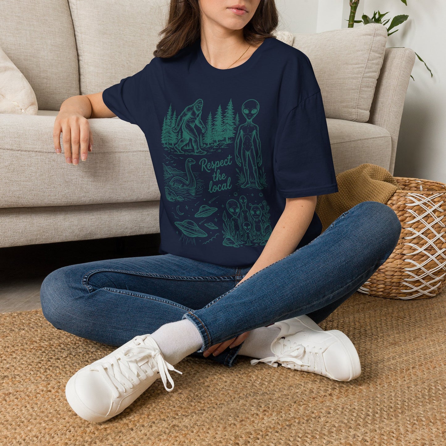 "Respect the Local" Sasquatch & Alien Graphic Tee