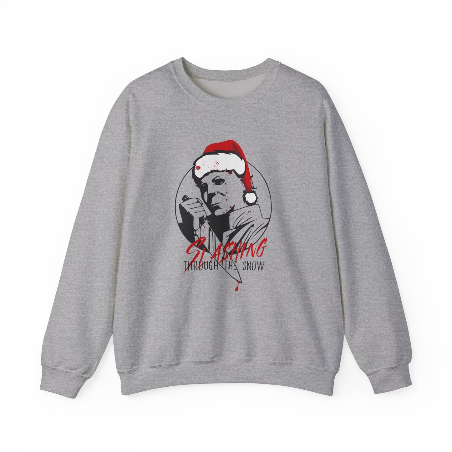 Slashing Through the Snow Gildan Crewneck Sweatshirt