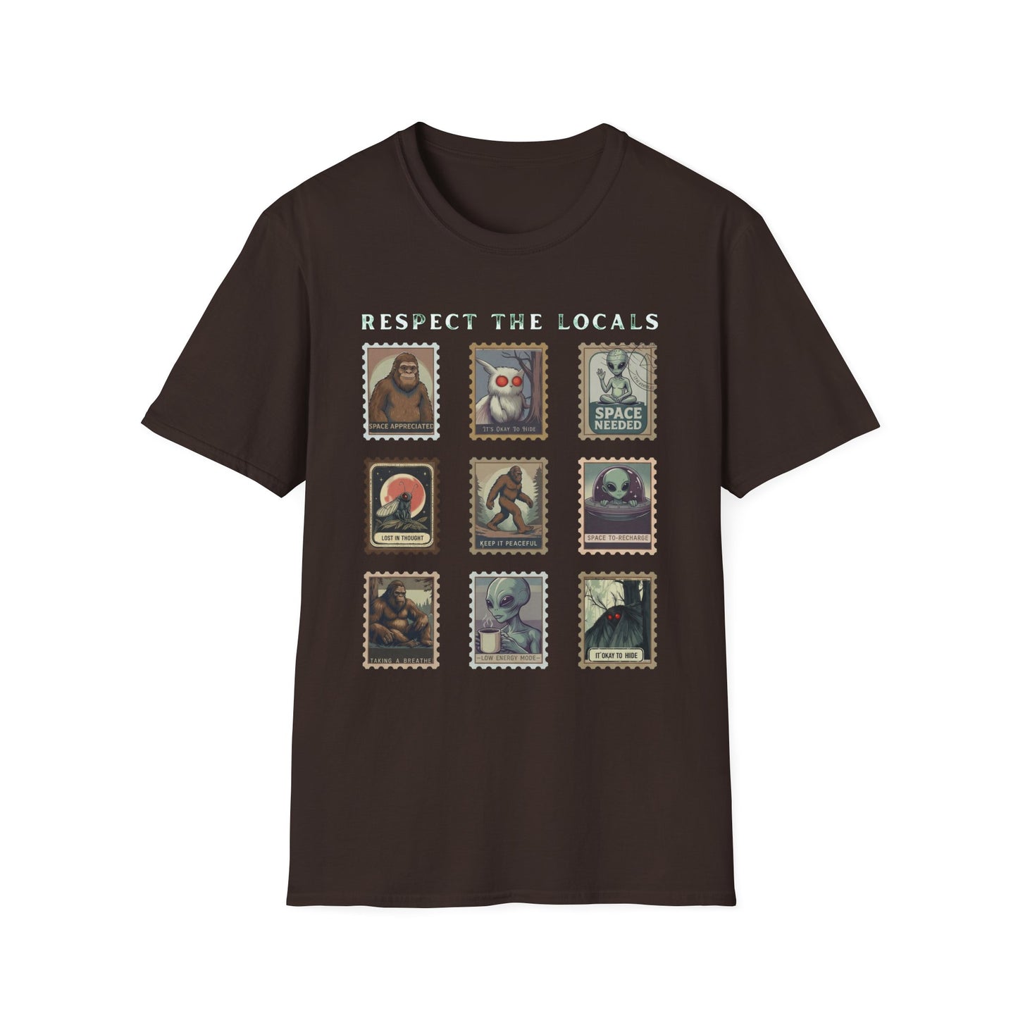 Alien Postage Stamp Graphic Tee — "Space Needed" Retro Sci‑Fi T-Shirt