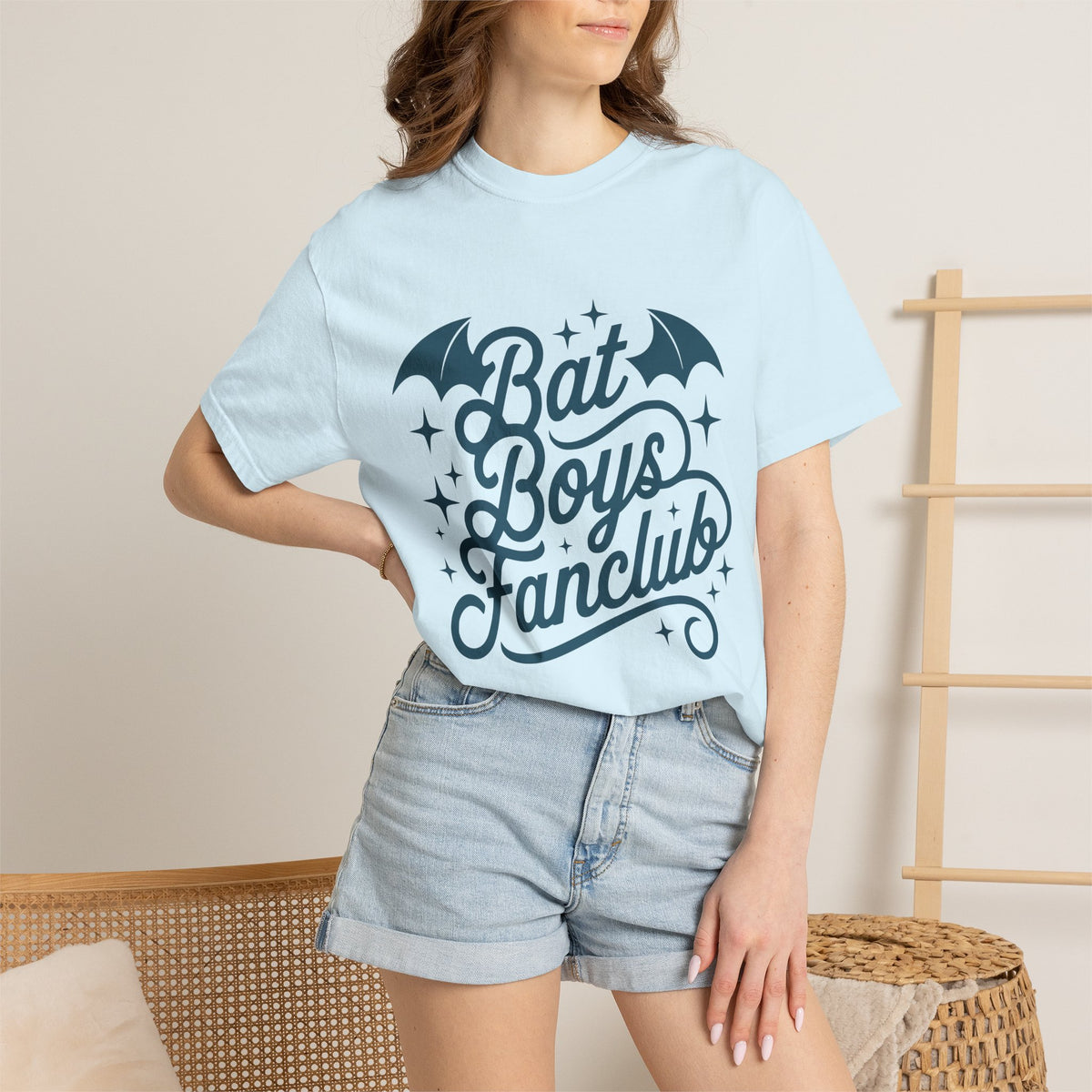 Bat Boys Fanclub T-Shirt — Retro Script Bat Graphic Tee