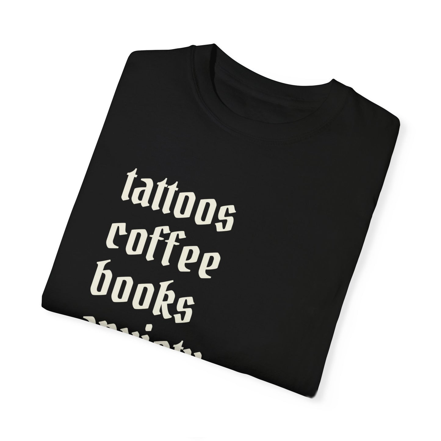 Tattoos coffee books anxiety