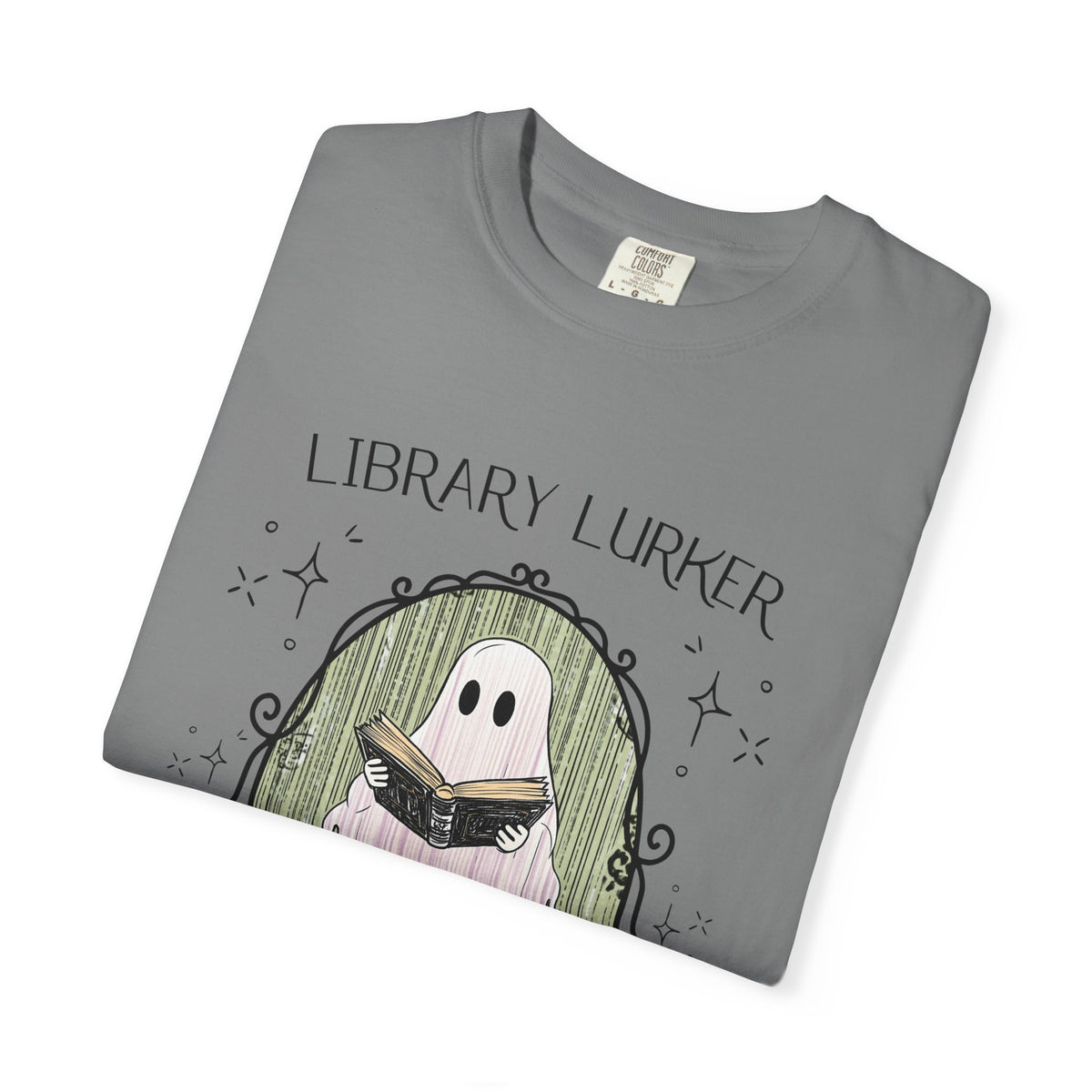 Library Lurker T-Shirt — Cute Ghost Book Lover Tee