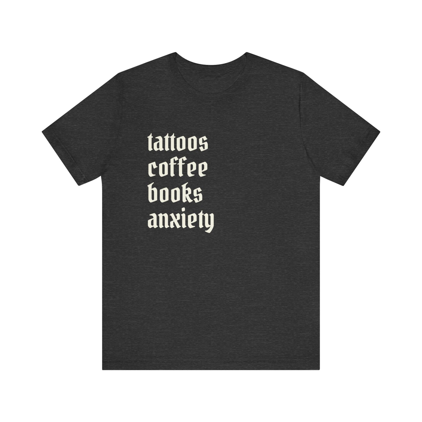 Tattoos coffee books anxiety