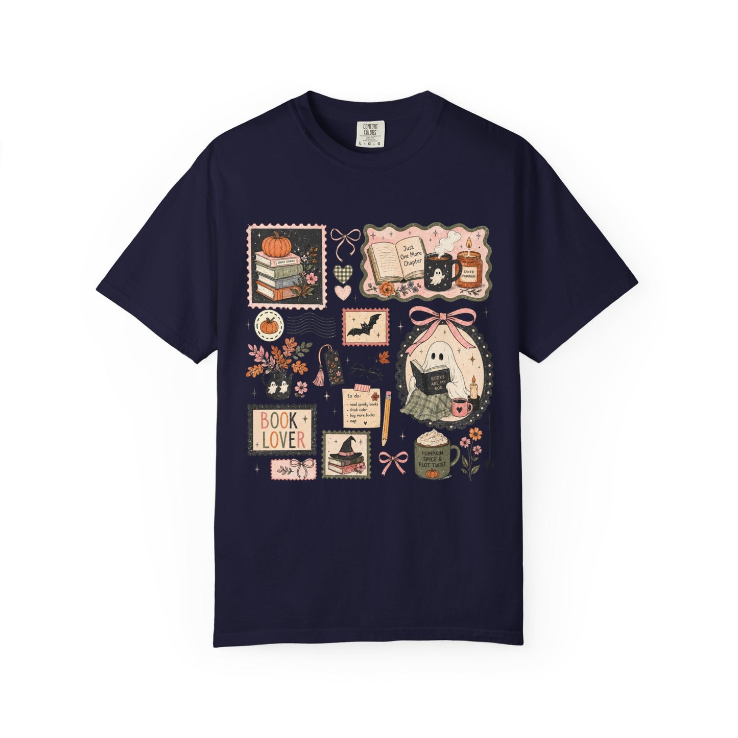Book Lover ghostie Graphic T-Shirt