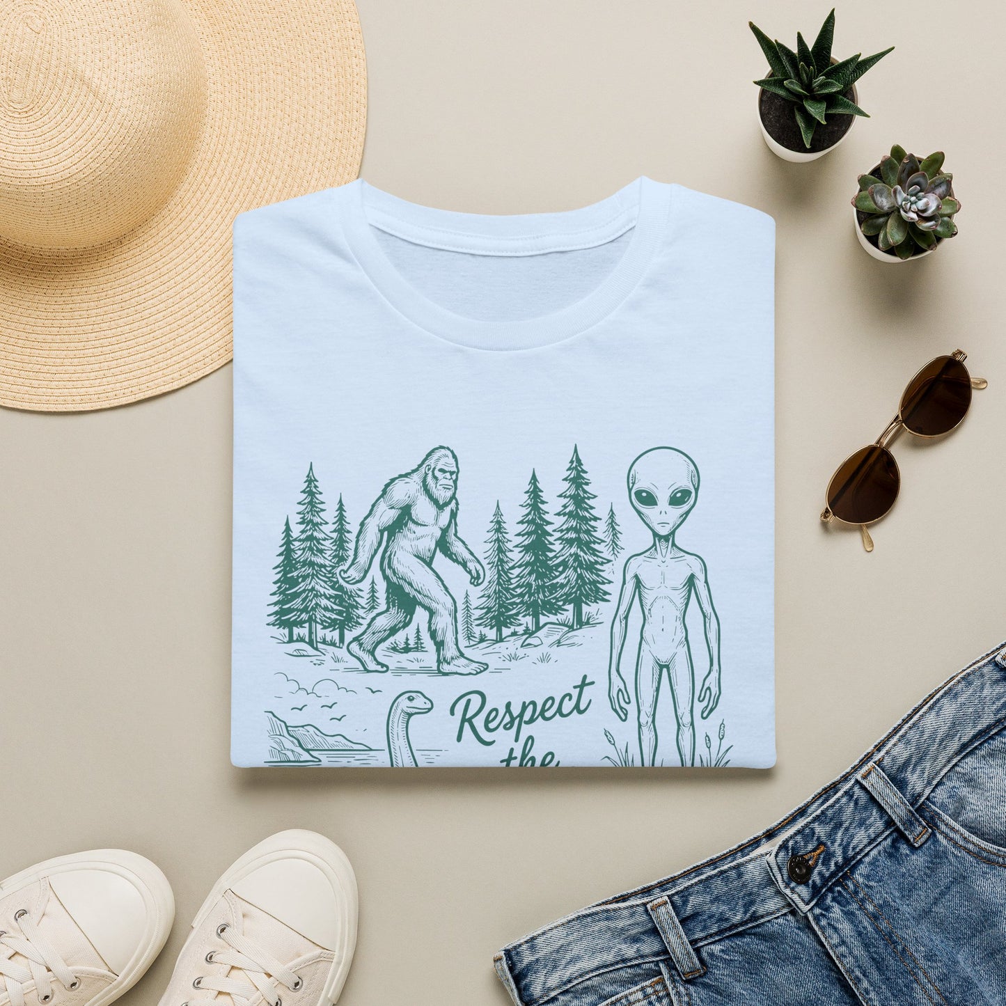 "Respect the Local" Sasquatch & Alien Graphic Tee