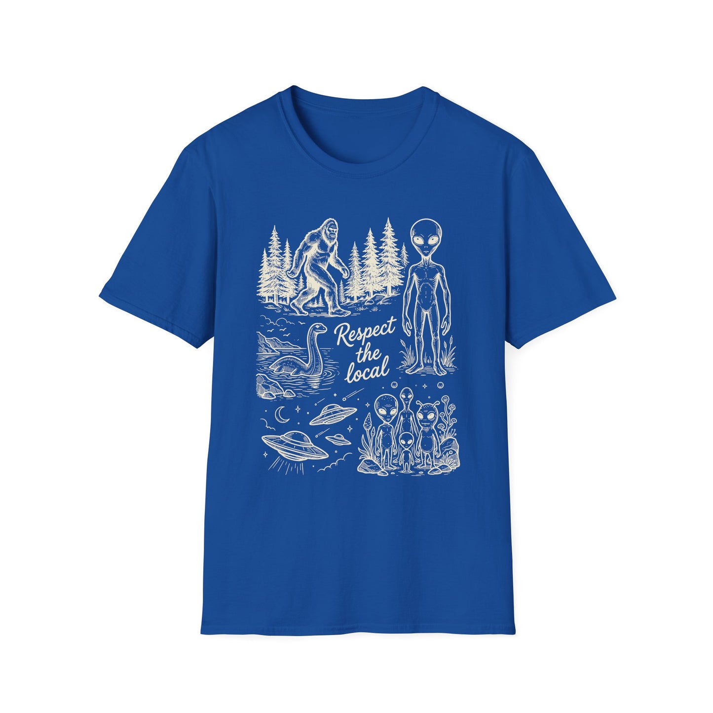 Respect the Local T-Shirt — Sasquatch, Aliens & Cryptid Graphic Tee
