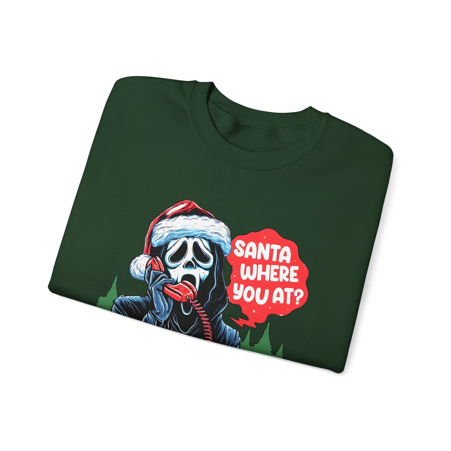 Santa Ghostface Gildan Crewneck Sweatshirt