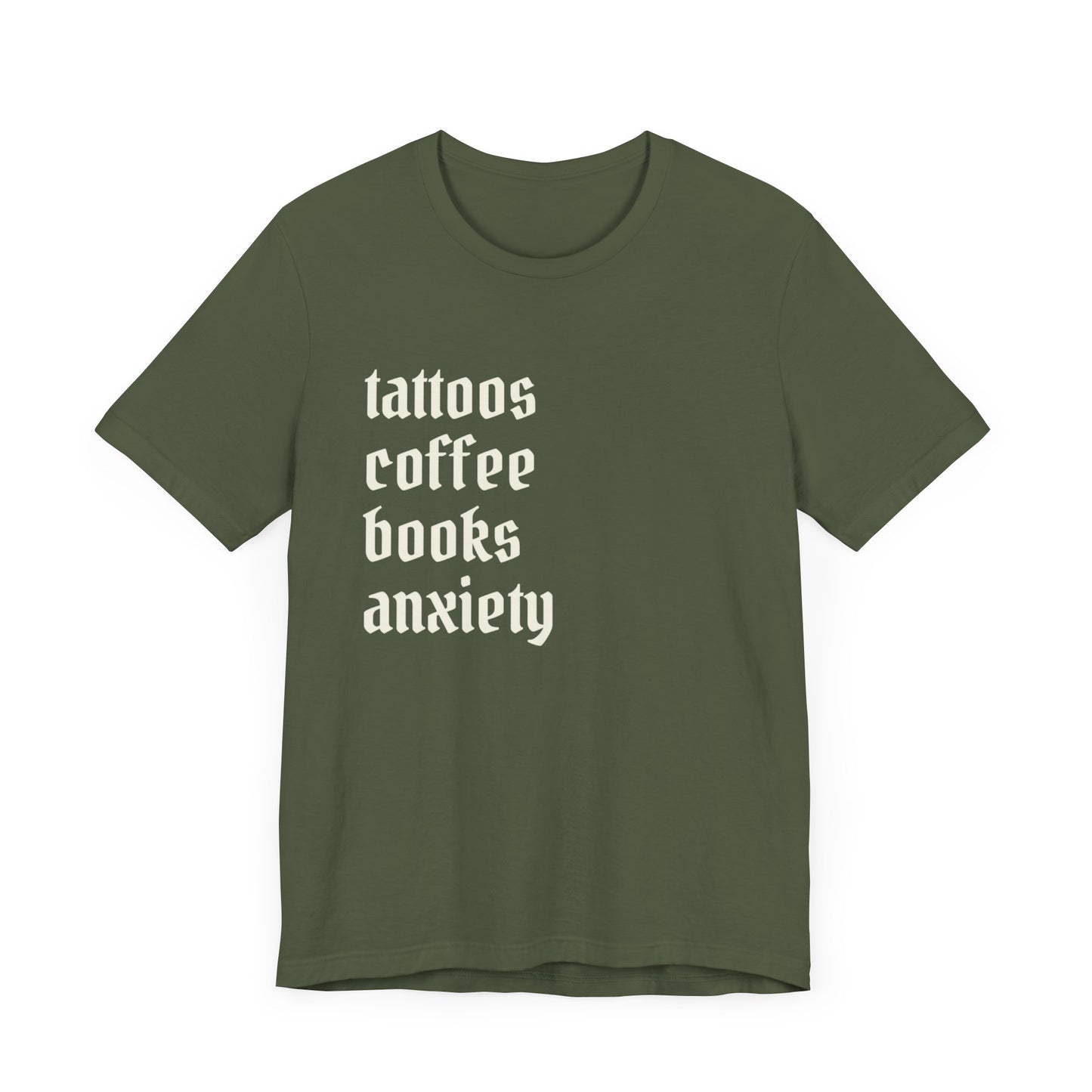 Tattoos coffee books anxiety
