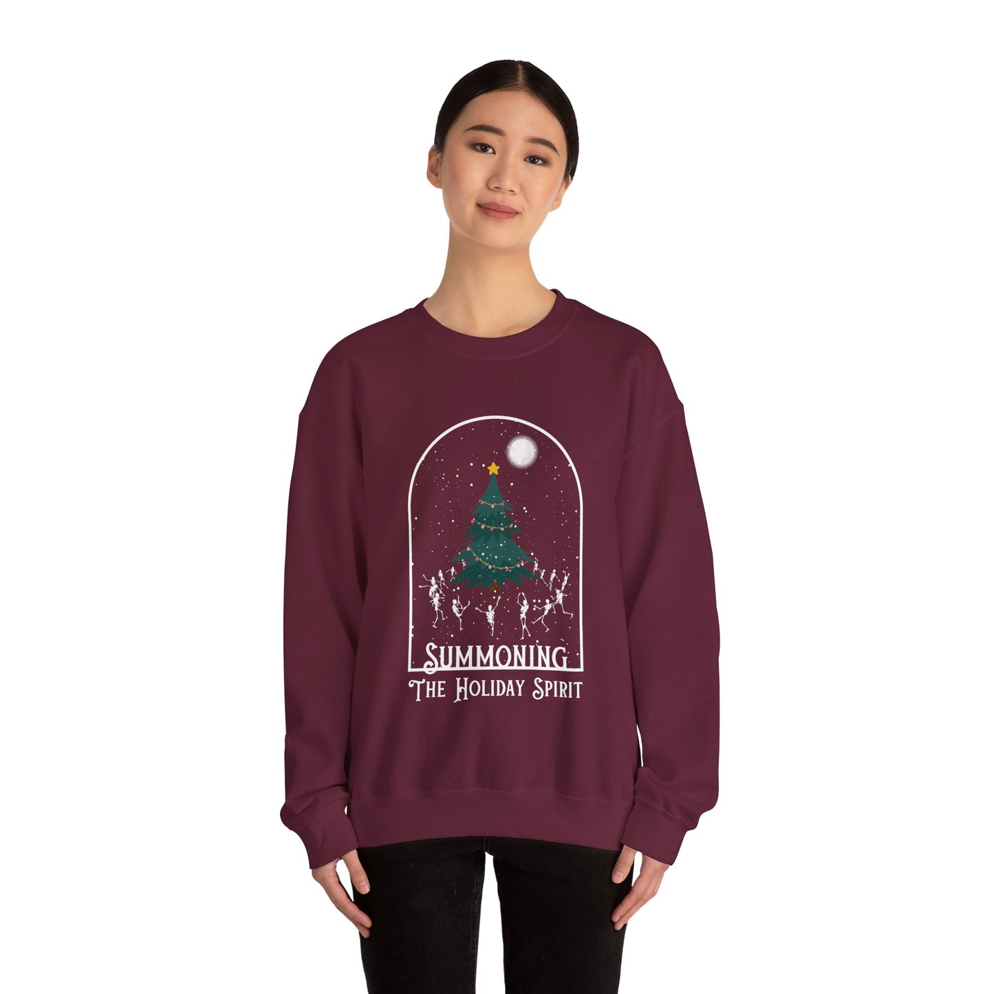 Summoning Holiday Spirit Gildan Crewneck Sweatshirt