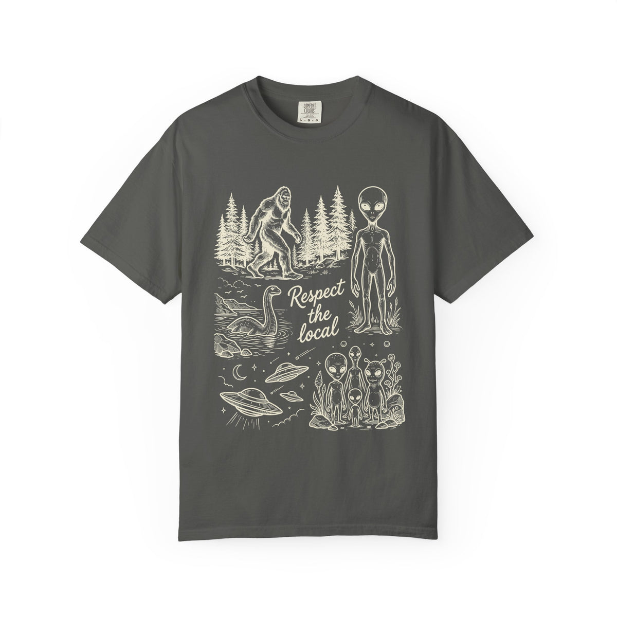 Respect the Locals Alien & Bigfoot Graphic T-Shirt