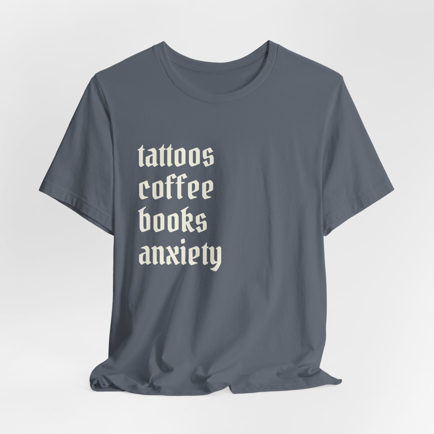 Tattoos coffee books anxiety