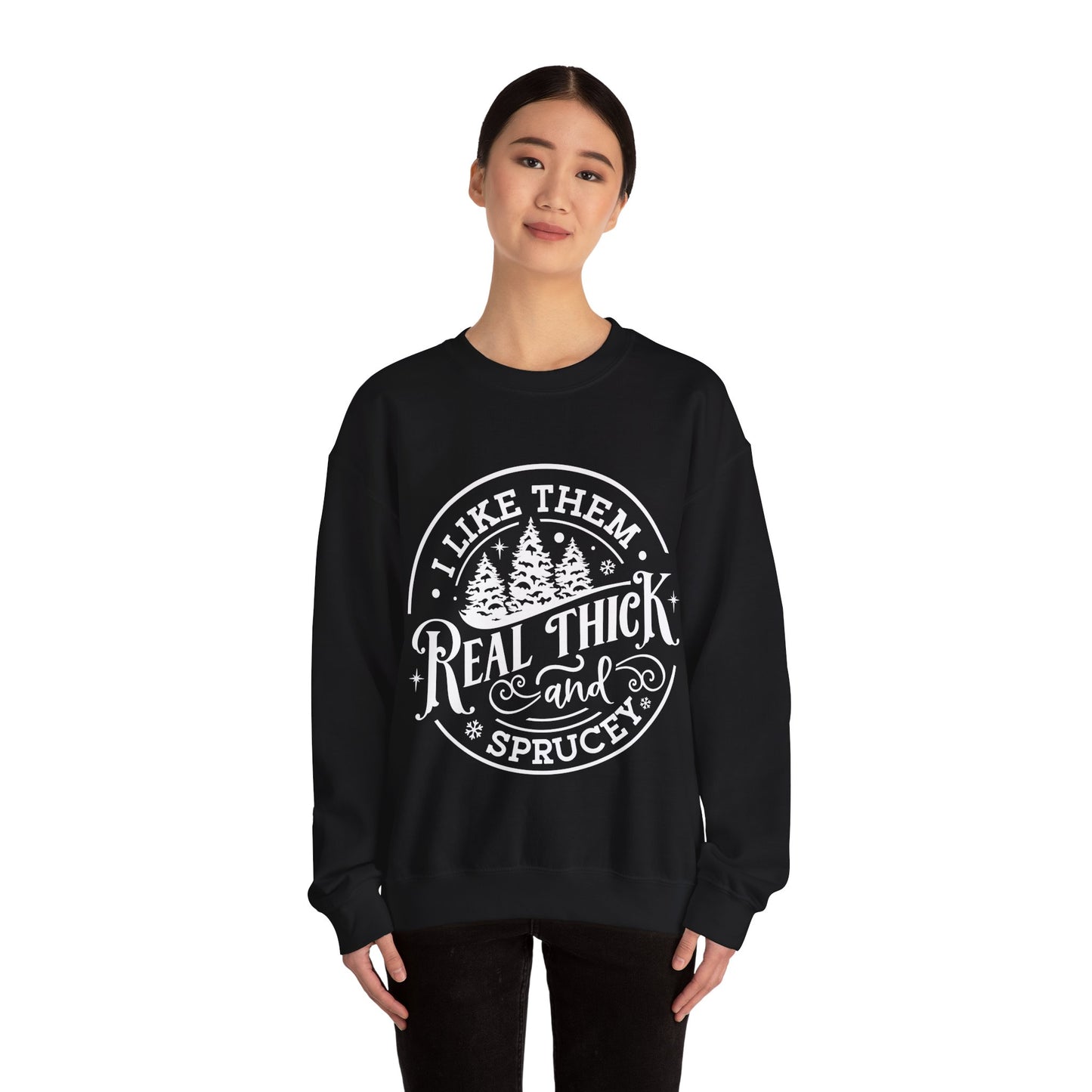 Thick and Sprucey Gildan Crewneck Sweatshirt