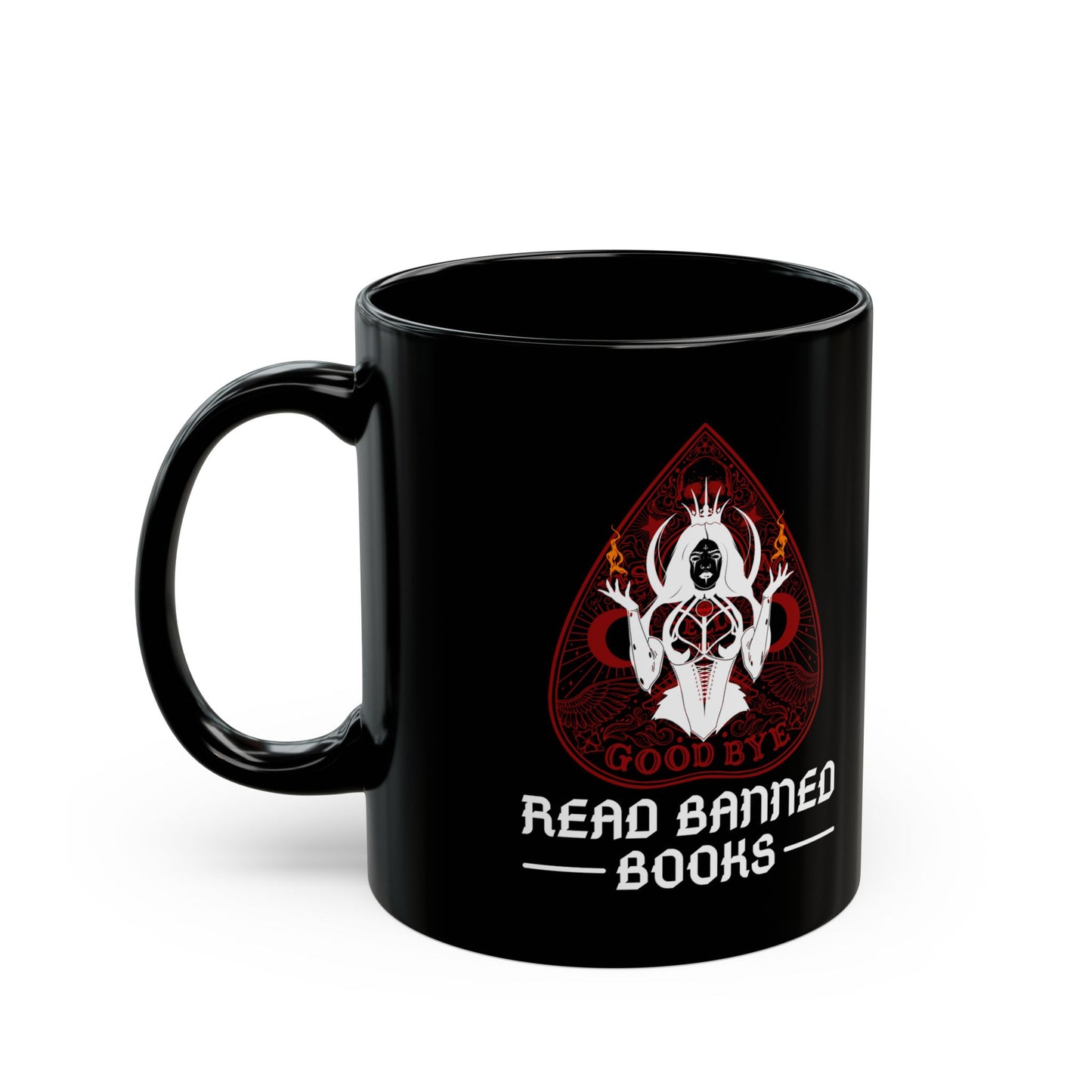 Read banned books 11oz Black Mug