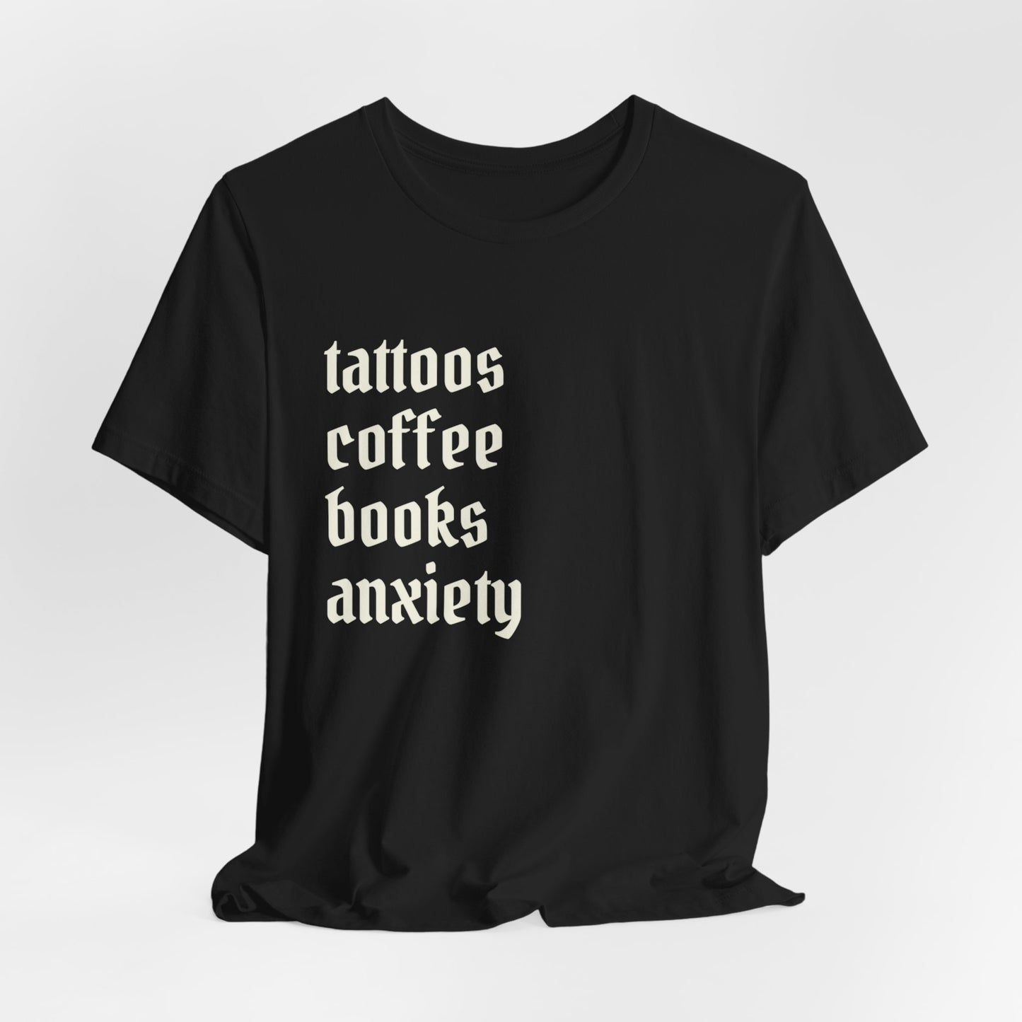 Tattoos coffee books anxiety
