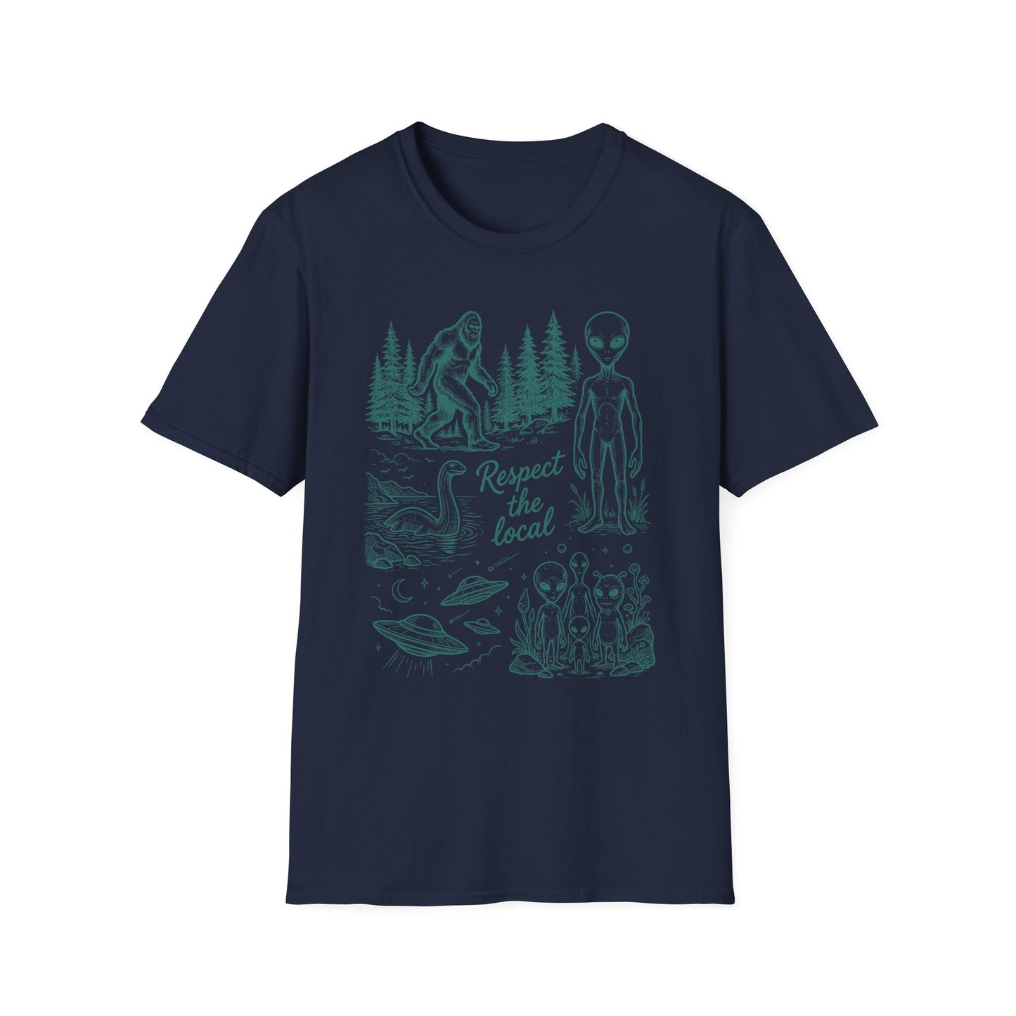 "Respect the Local" Sasquatch & Alien Graphic Tee