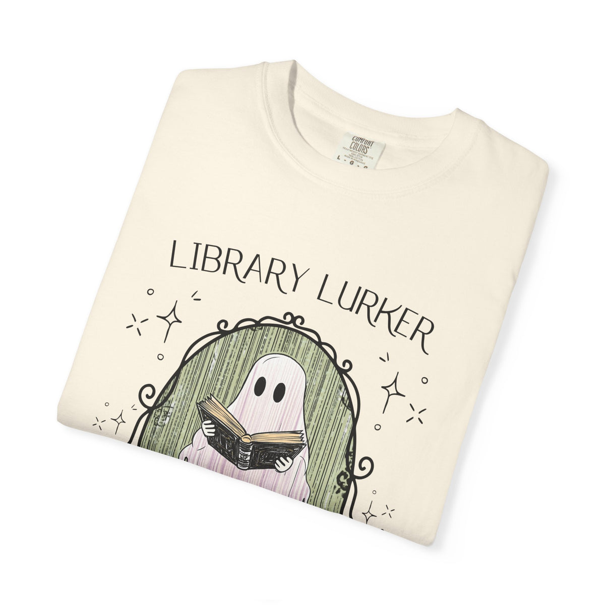 Library Lurker T-Shirt — Cute Ghost Book Lover Tee