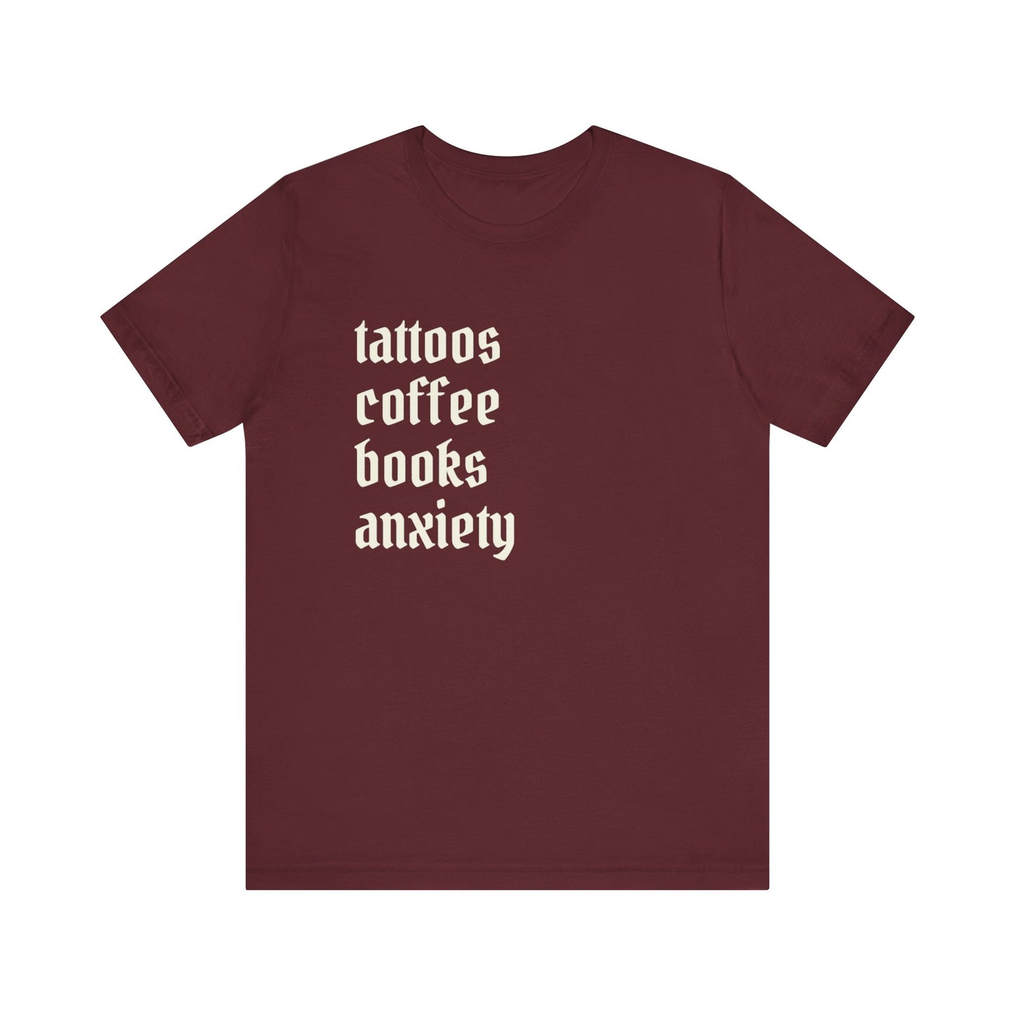Tattoos coffee books anxiety