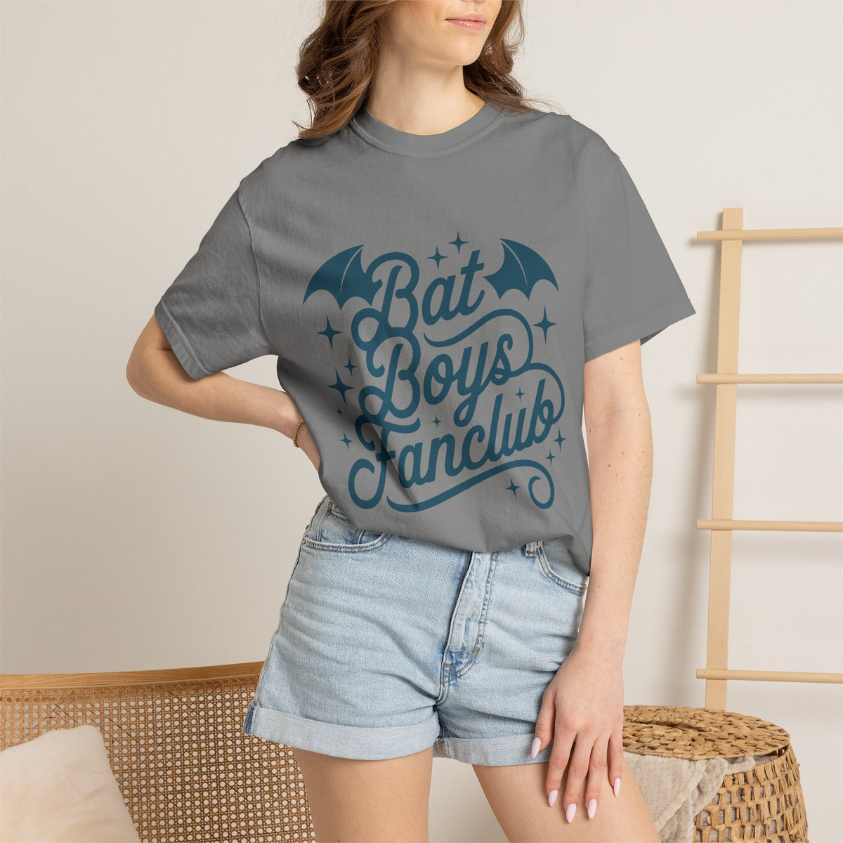 Bat Boys Fanclub T-Shirt — Retro Script Bat Graphic Tee