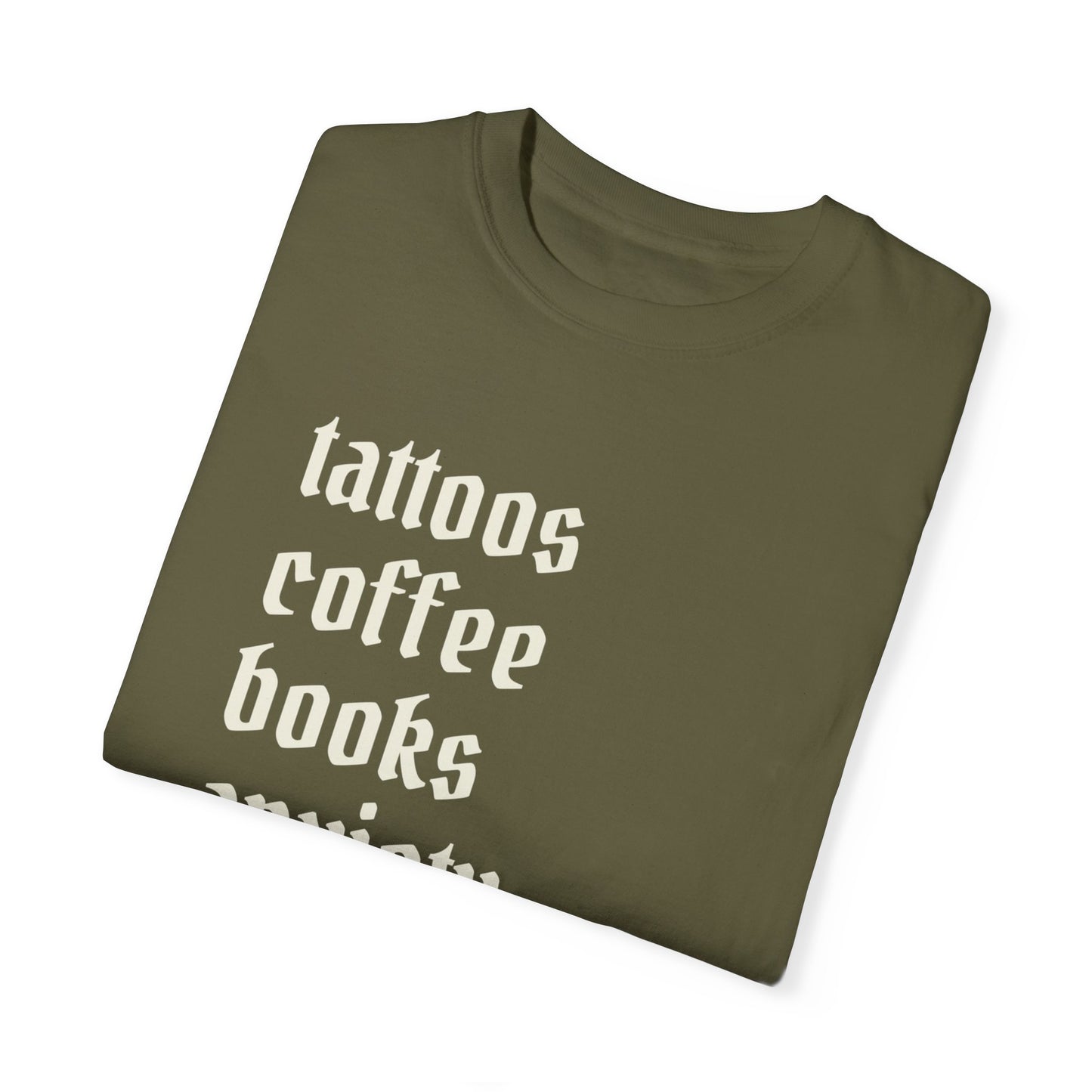 Tattoos coffee books anxiety