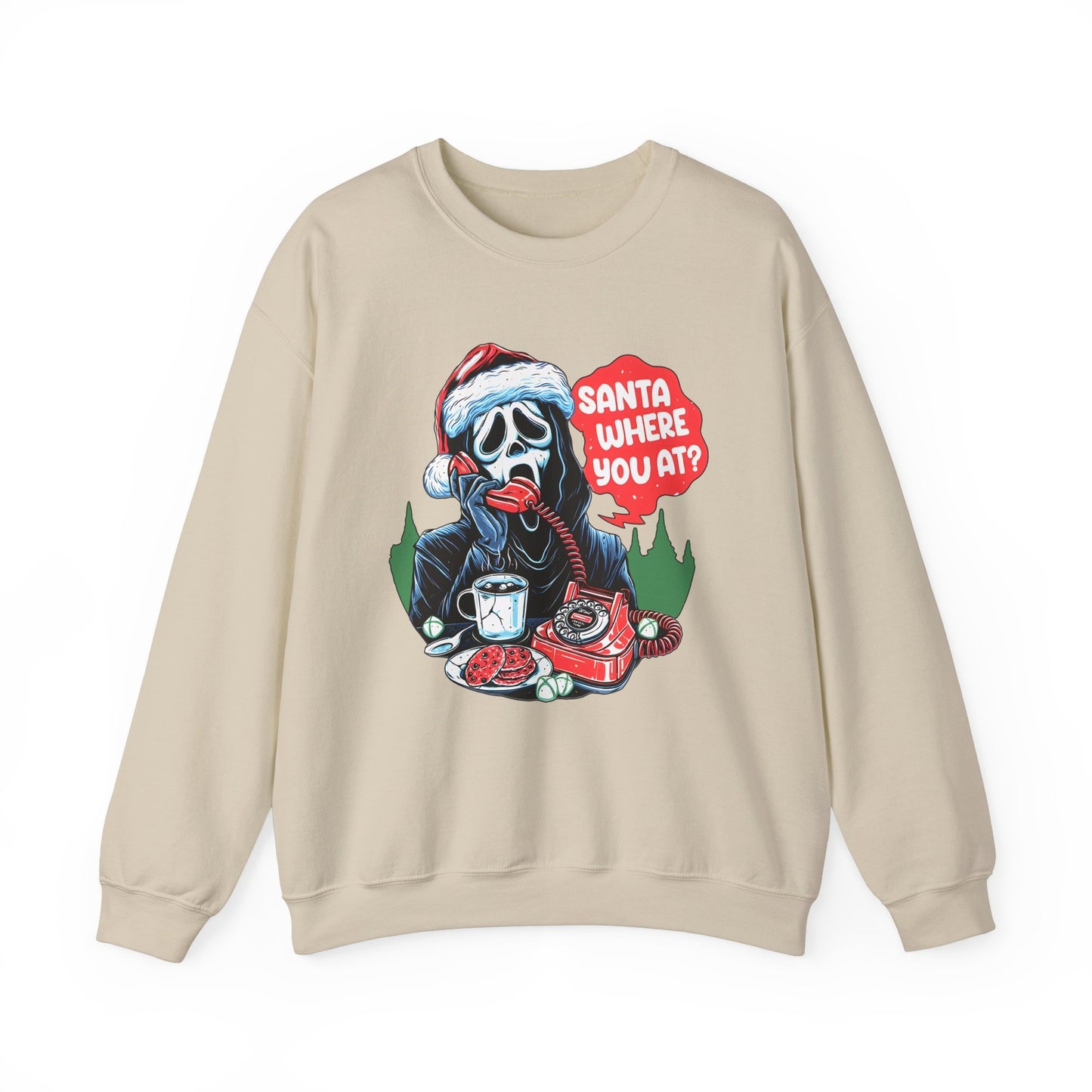 Santa Ghostface Gildan Crewneck Sweatshirt