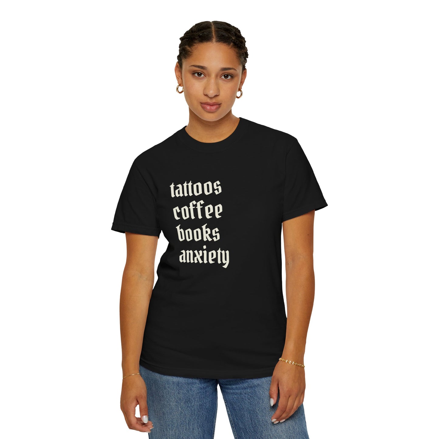 Tattoos coffee books anxiety
