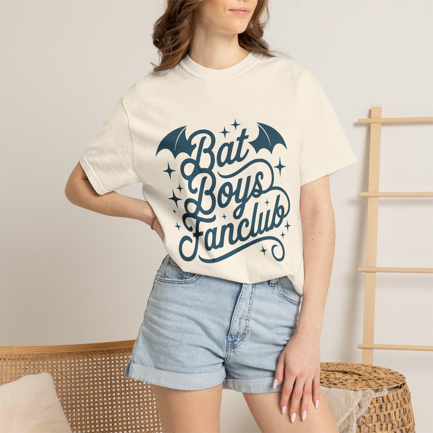 Bat Boys Fanclub T-Shirt — Retro Script Bat Graphic Tee