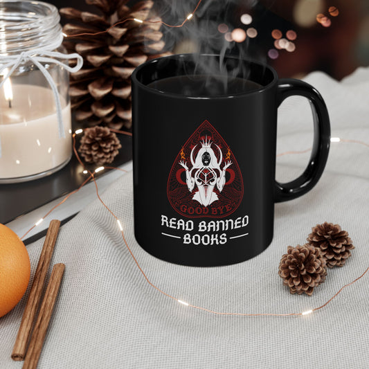 Read banned books 11oz Black Mug