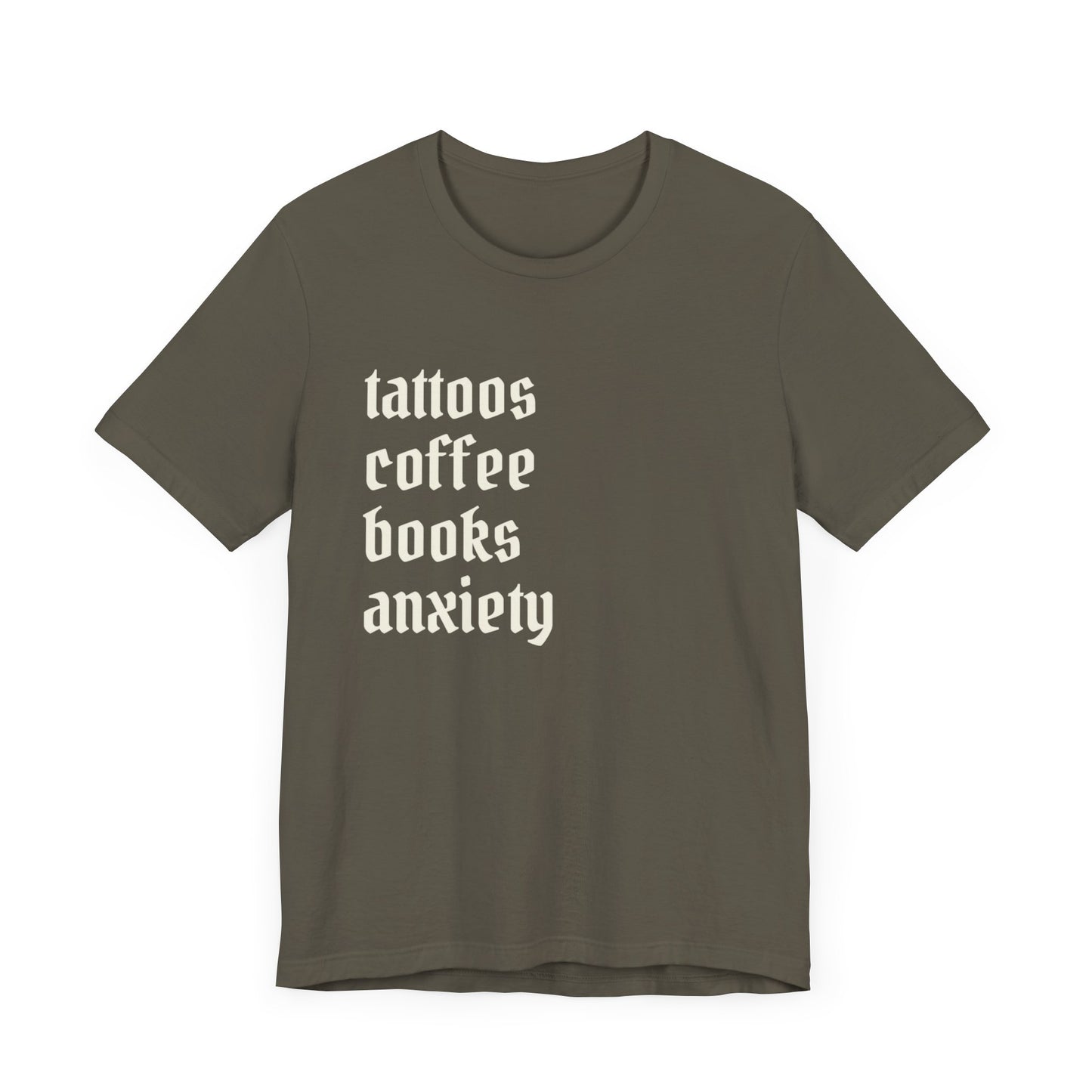 Tattoos coffee books anxiety
