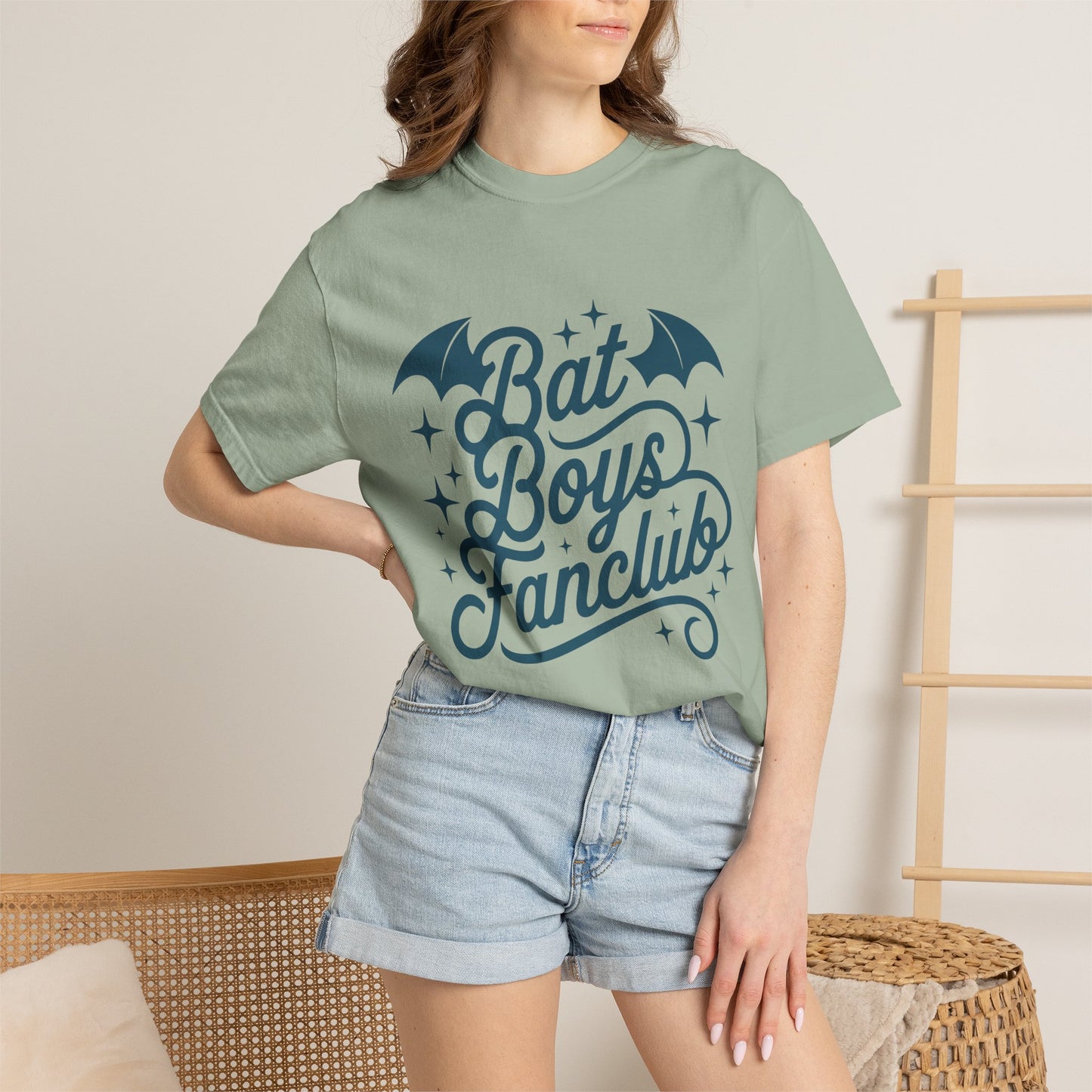 Bat Boys Fanclub T-Shirt — Retro Script Bat Graphic Tee