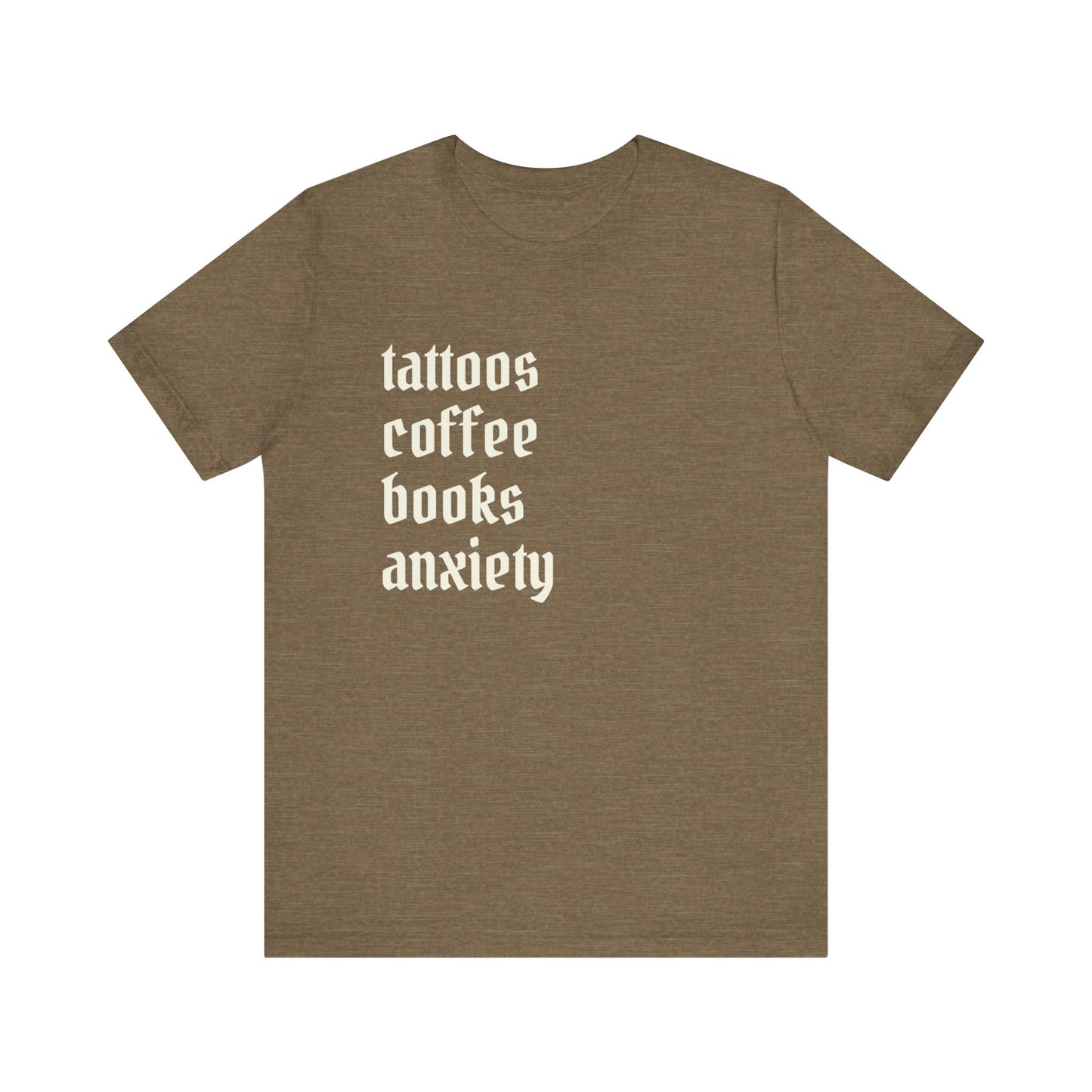 Tattoos coffee books anxiety