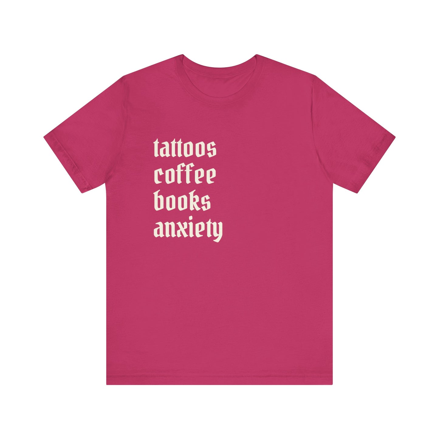 Tattoos coffee books anxiety