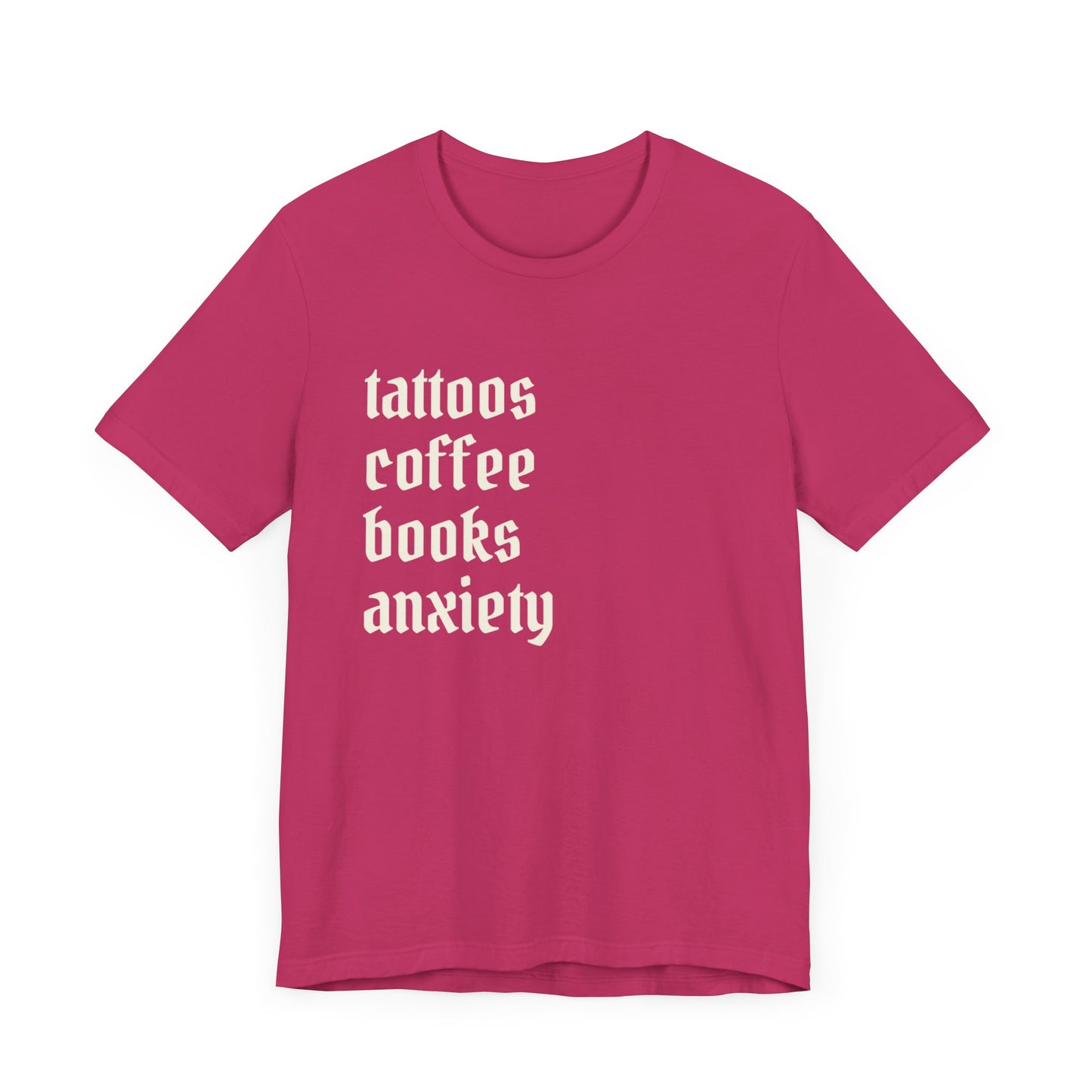 Tattoos coffee books anxiety