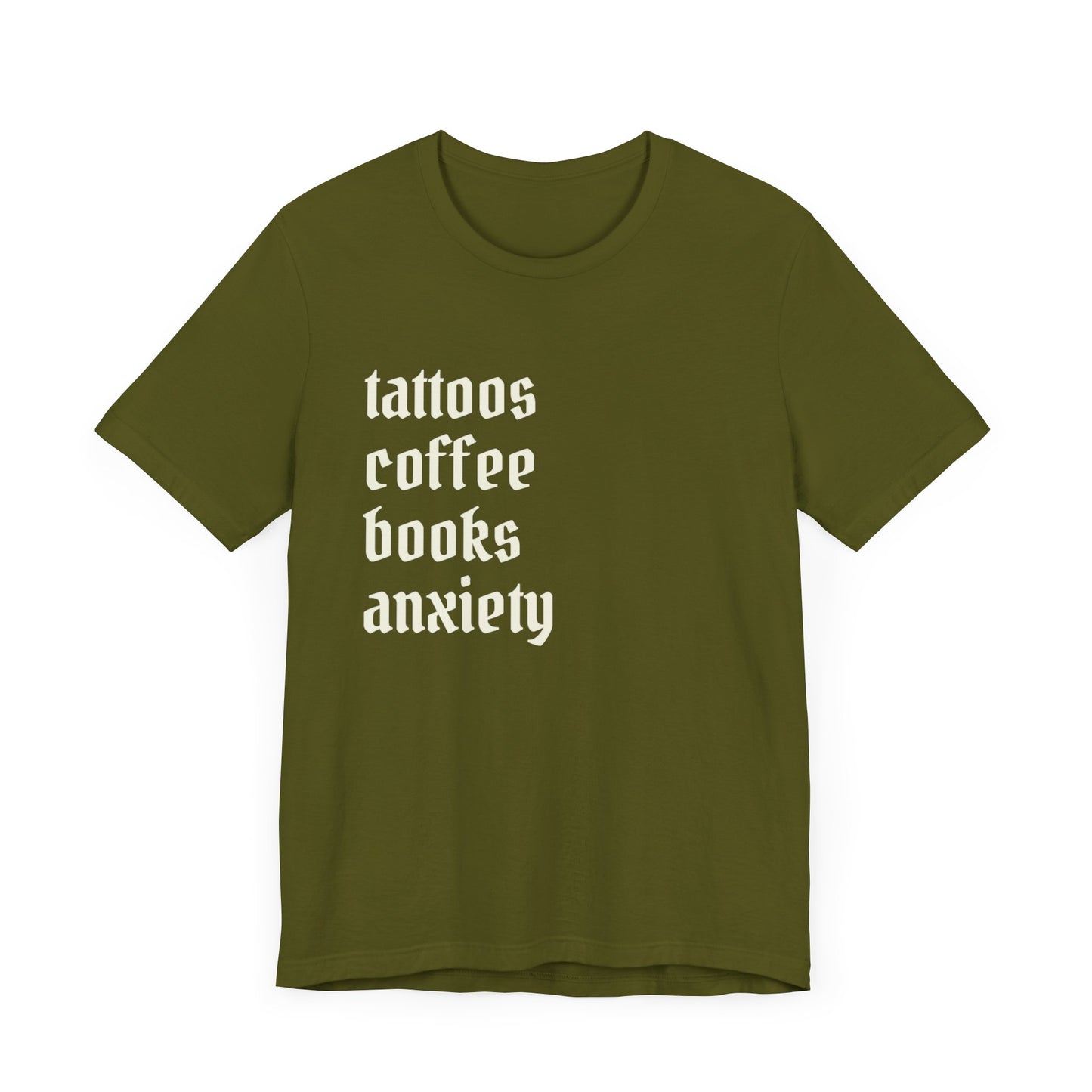 Tattoos coffee books anxiety