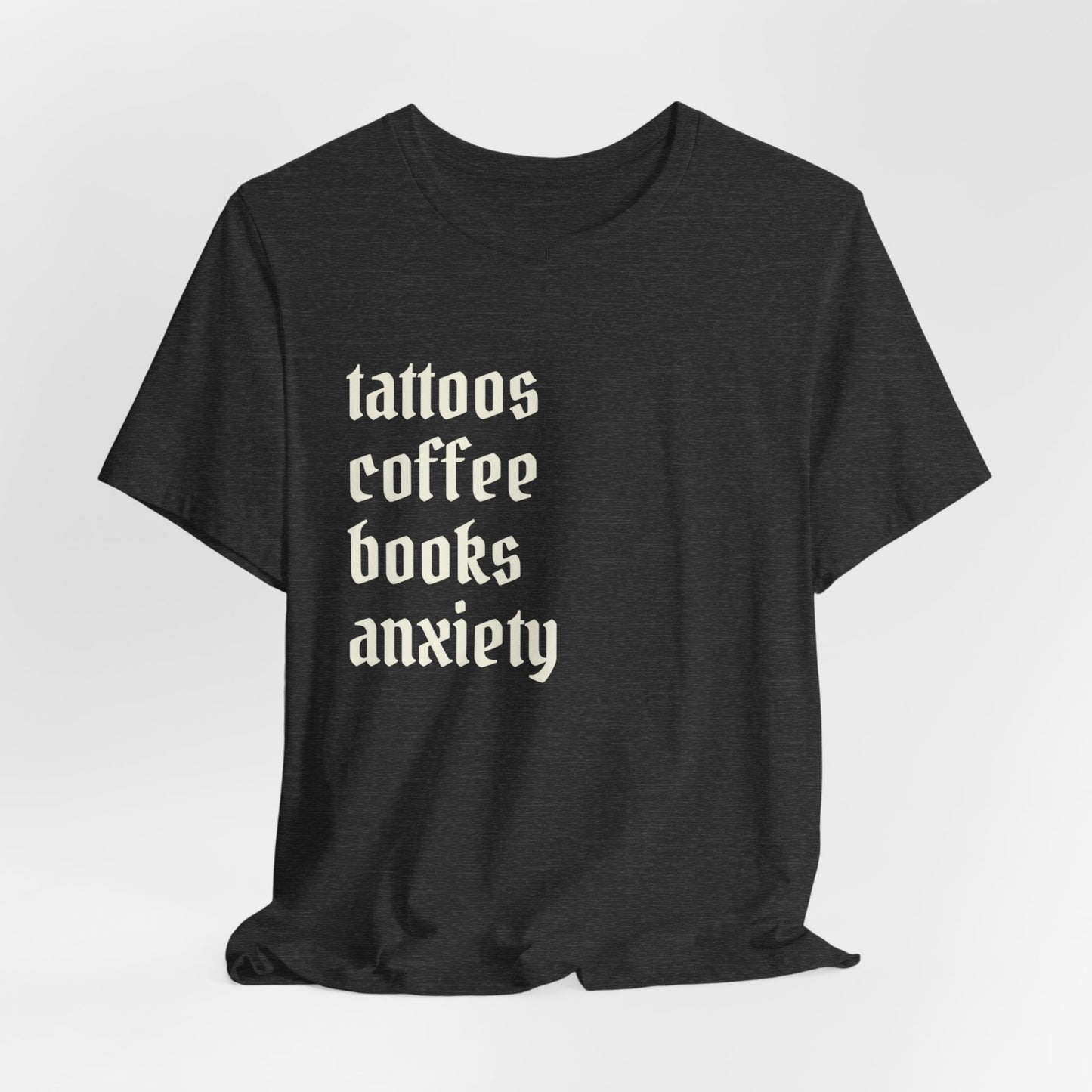 Tattoos coffee books anxiety