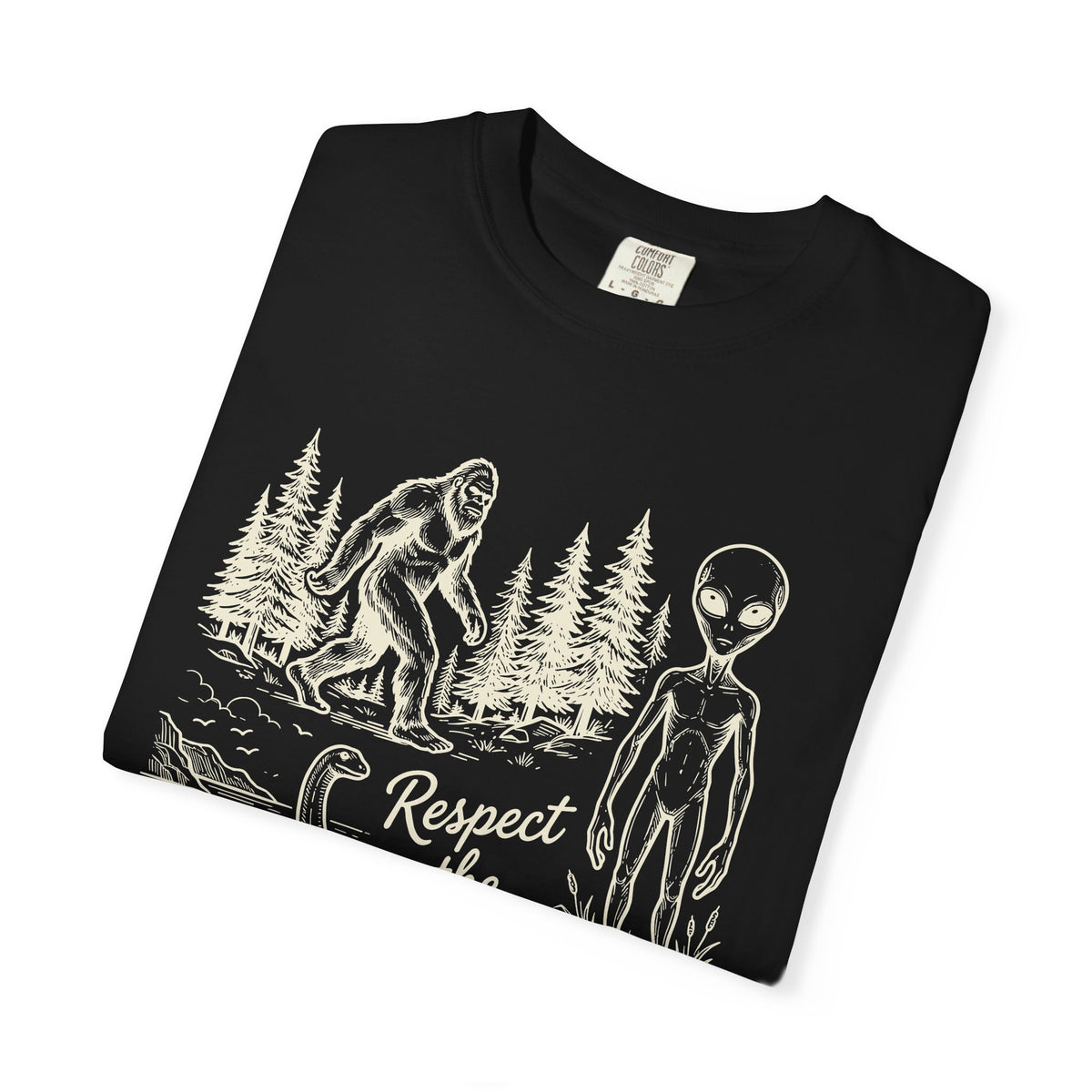 Respect the Locals Alien & Bigfoot Graphic T-Shirt